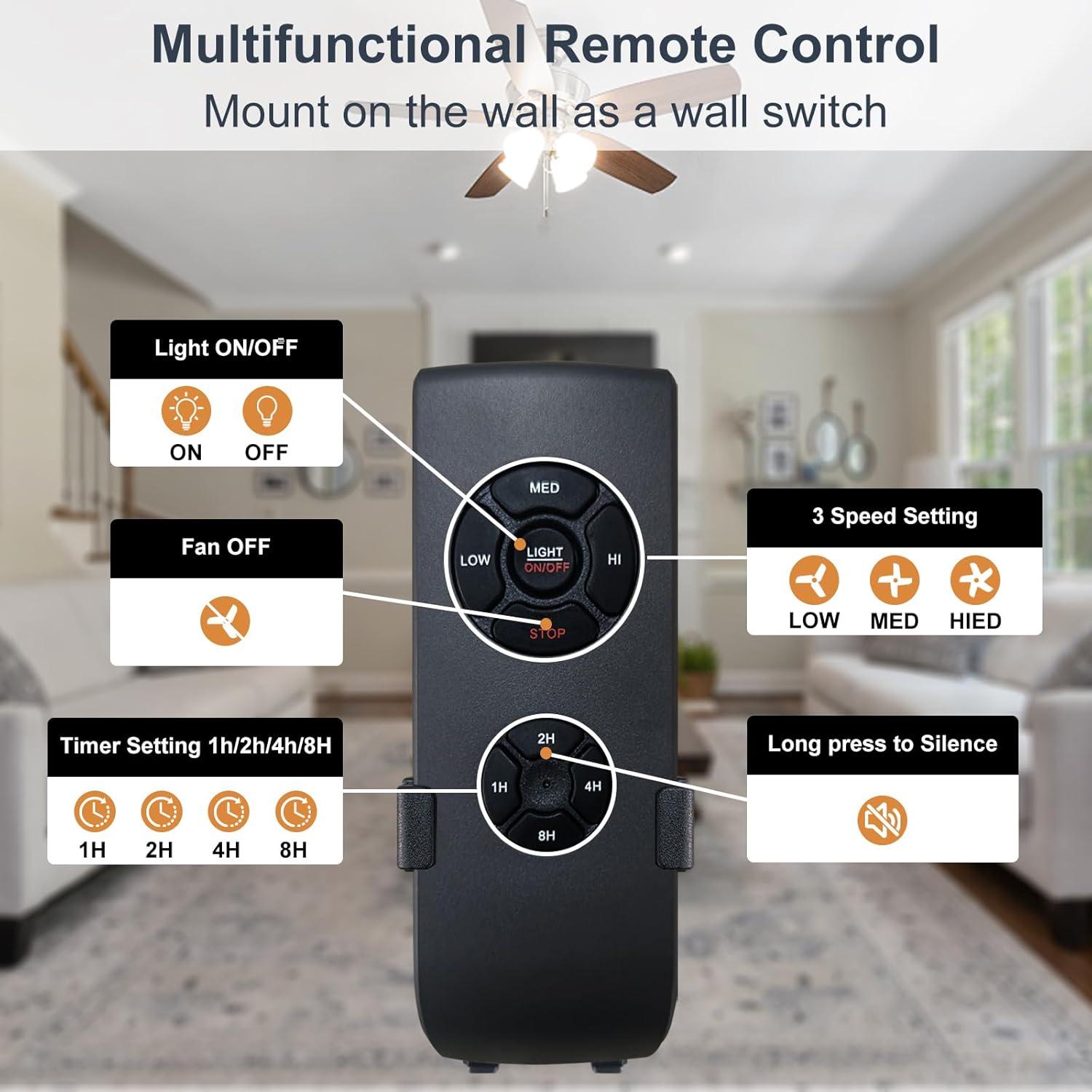 Control Remoto para Ventilador de Techo Humpptom con Temporizador