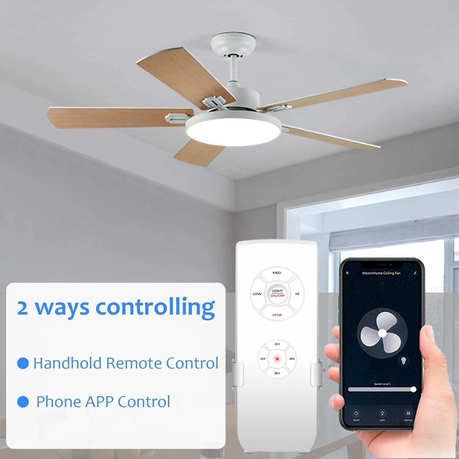 Control Remoto WiFi para Ventilador de Techo Aubric - Compatible con Alexa y Google