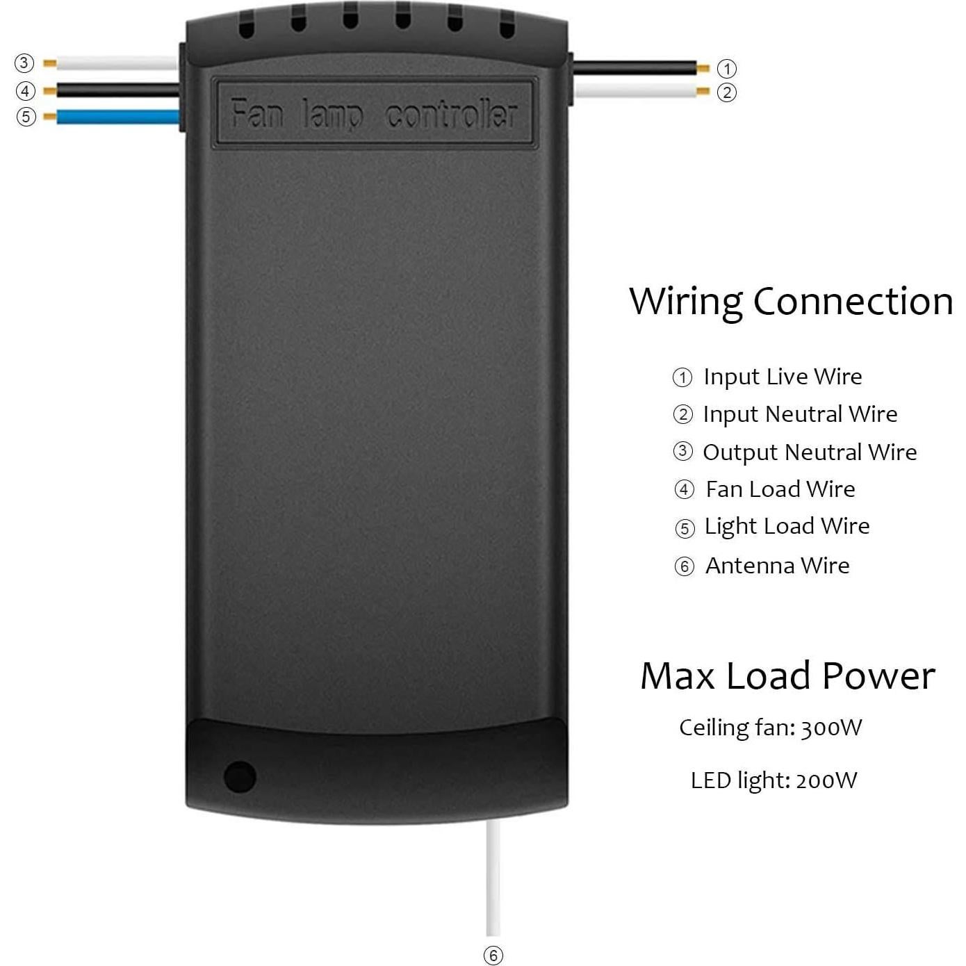 Control Remoto WiFi para Ventilador de Techo Aubric - Compatible con Alexa y Google