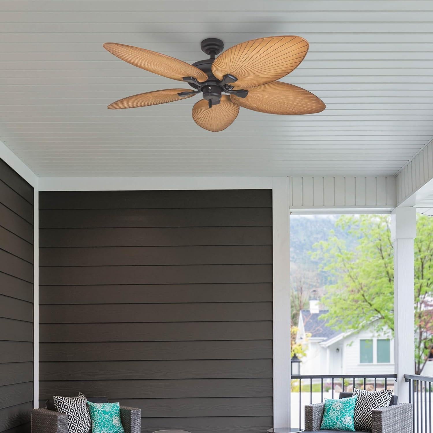 Ventilador de Techo Honeywell Palm Island 132 cm Bronce Sin Luz