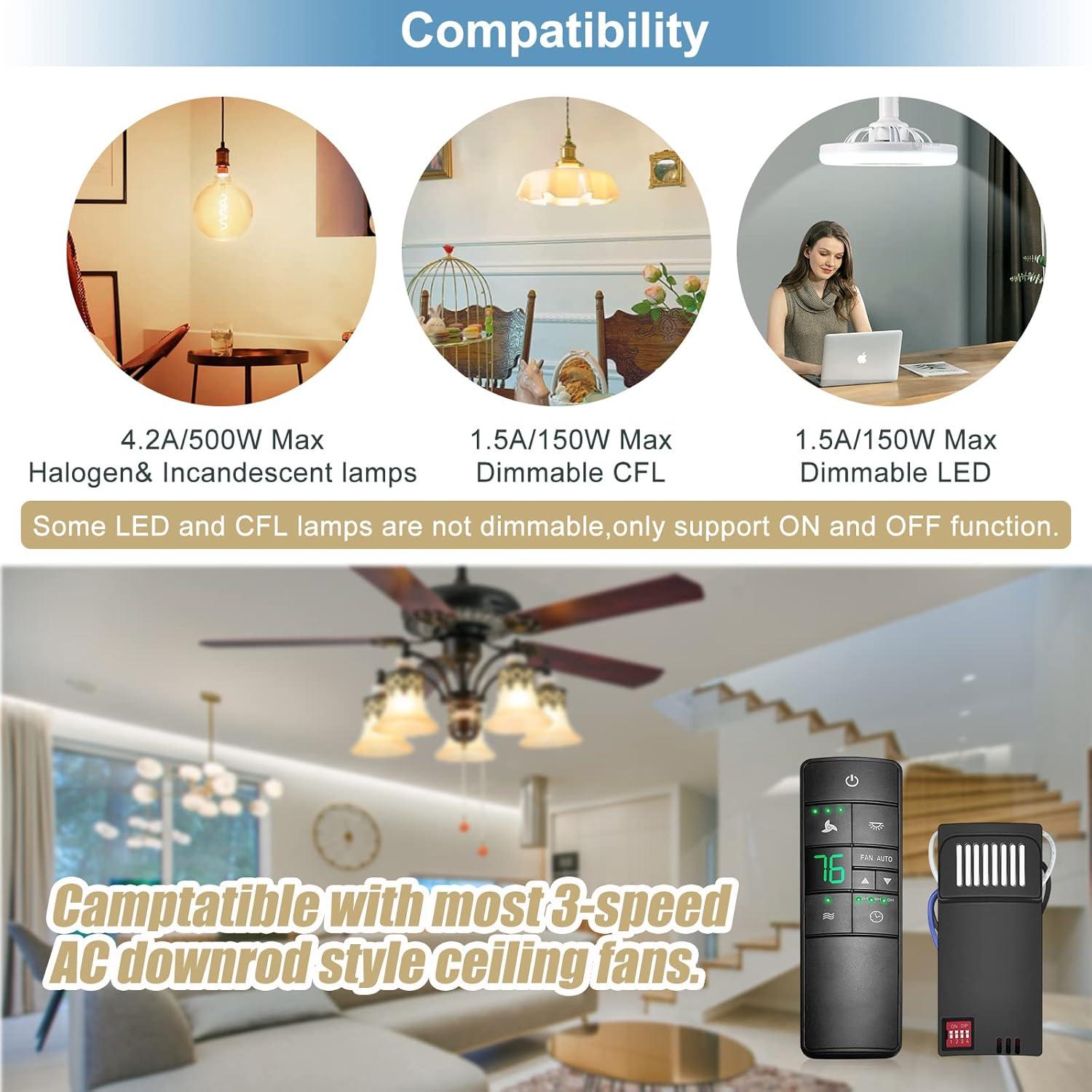 Control Remoto Termostático Universal Ventilador Techo HD3 Onisamt