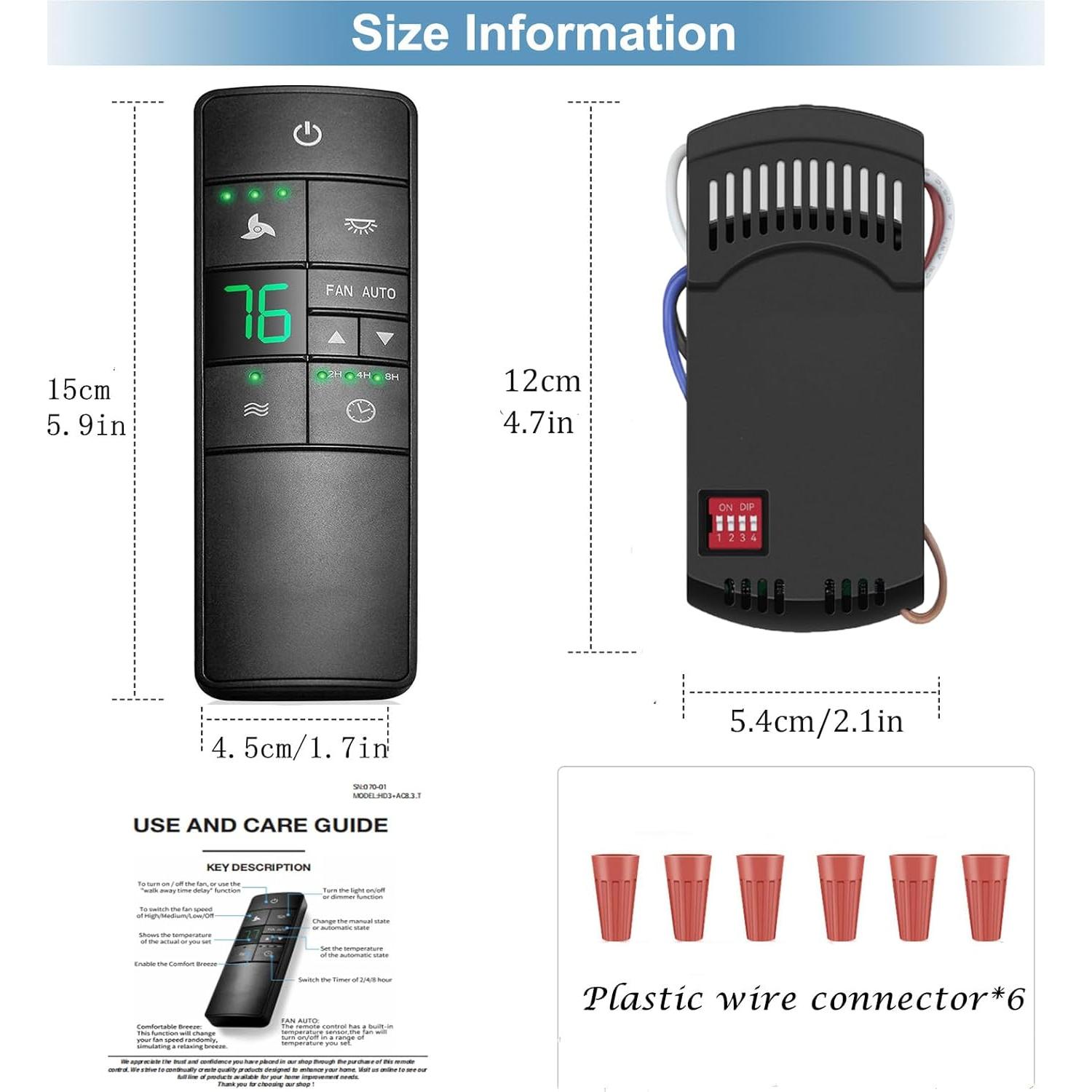 Control Remoto Termostático Universal Ventilador Techo HD3 Onisamt