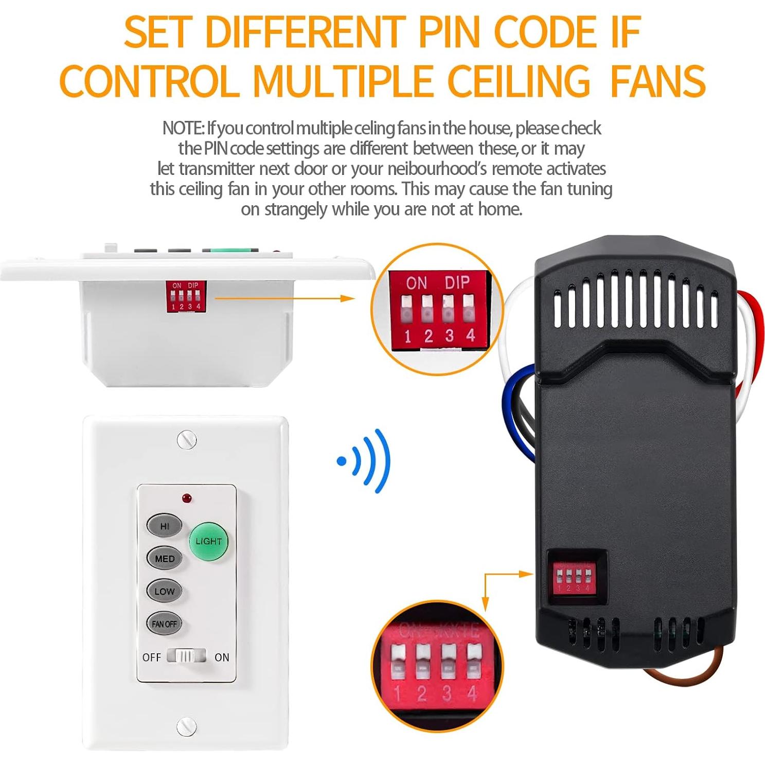 Control Remoto Universal para Ventilador de Techo Humpptom UC9050T