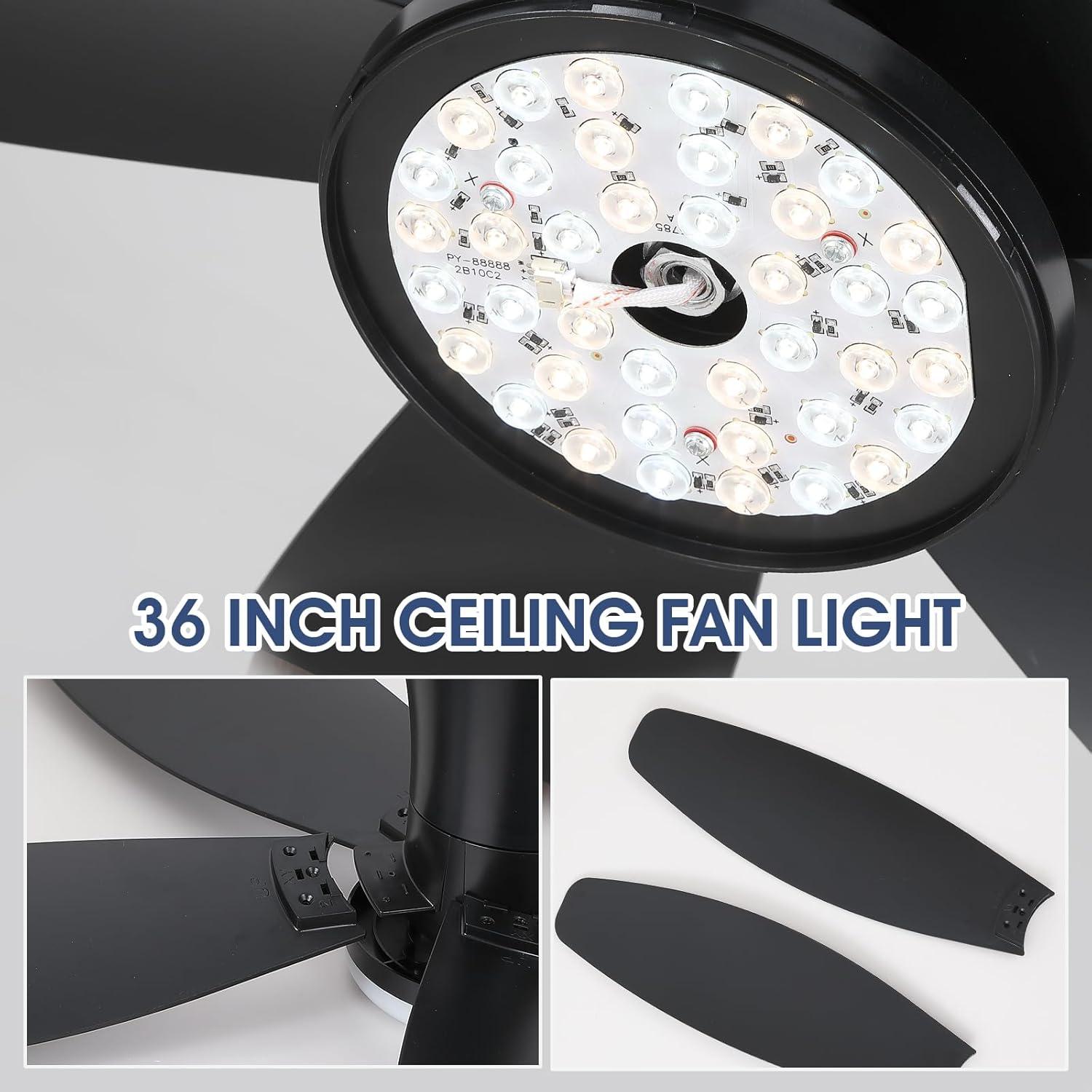 Ventilador de Techo Surtime 42" con Luz LED y Control Remoto