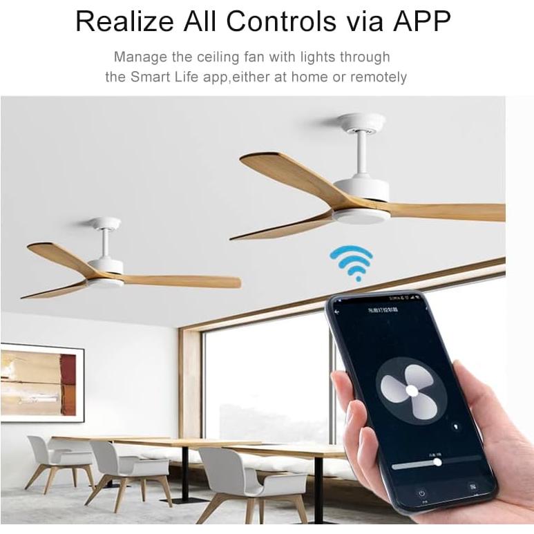 QIACHIP Control Remoto para Ventilador de Techo LED Inteligente