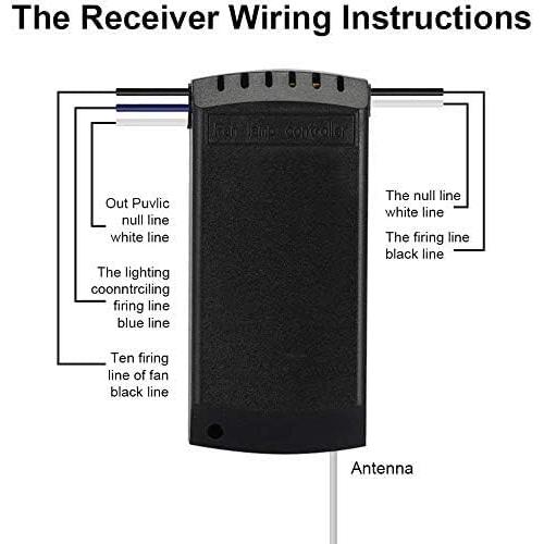 QIACHIP Control Remoto para Ventilador de Techo LED Inteligente