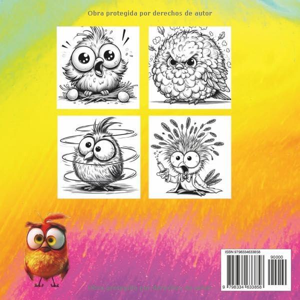 Pájaros locos - libro para colorear creativo: Dibujos divertidos para colorear para niños y adolescentes | Arte y creatividad | Lápices, crayones, acuarelas (Spanish Edition)