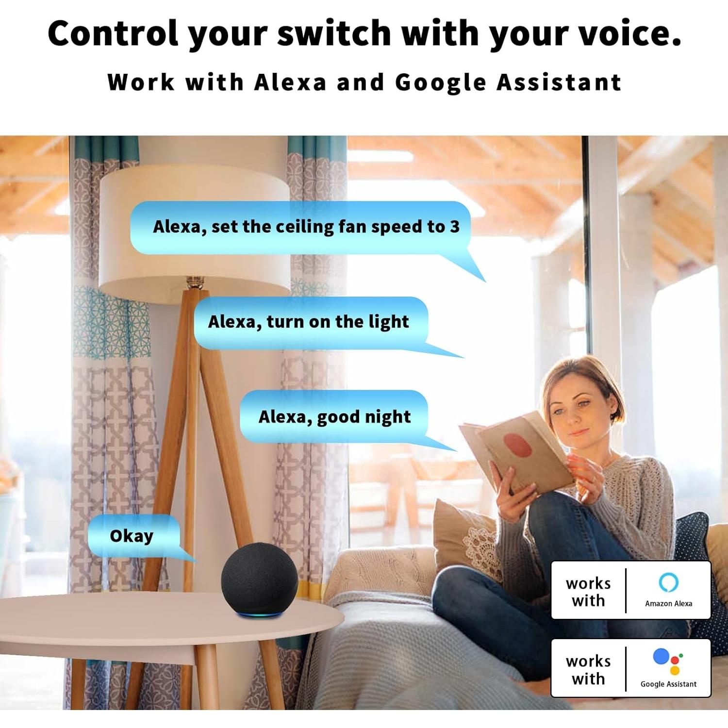 Control Remoto WiFi para Ventilador de Techo Humpptom JF028