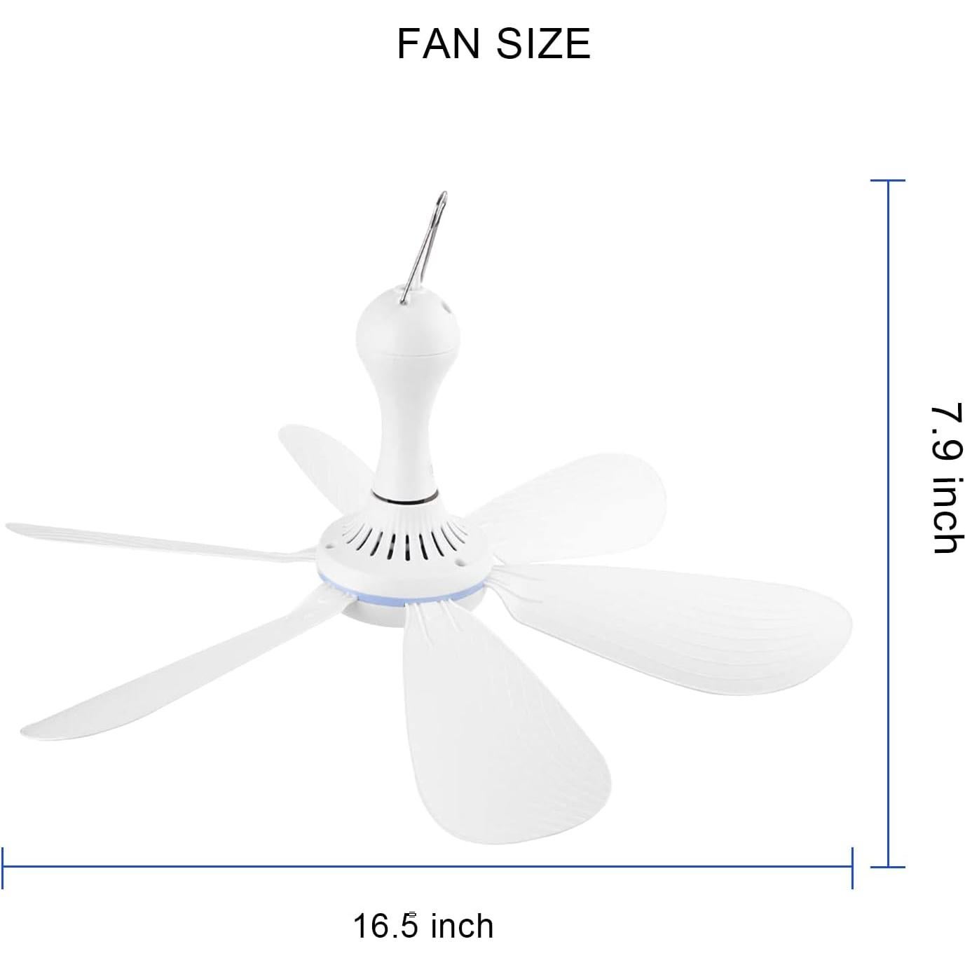 Ventilador de Techo Silencioso SCOOYEEES 42 cm USB Control Remoto