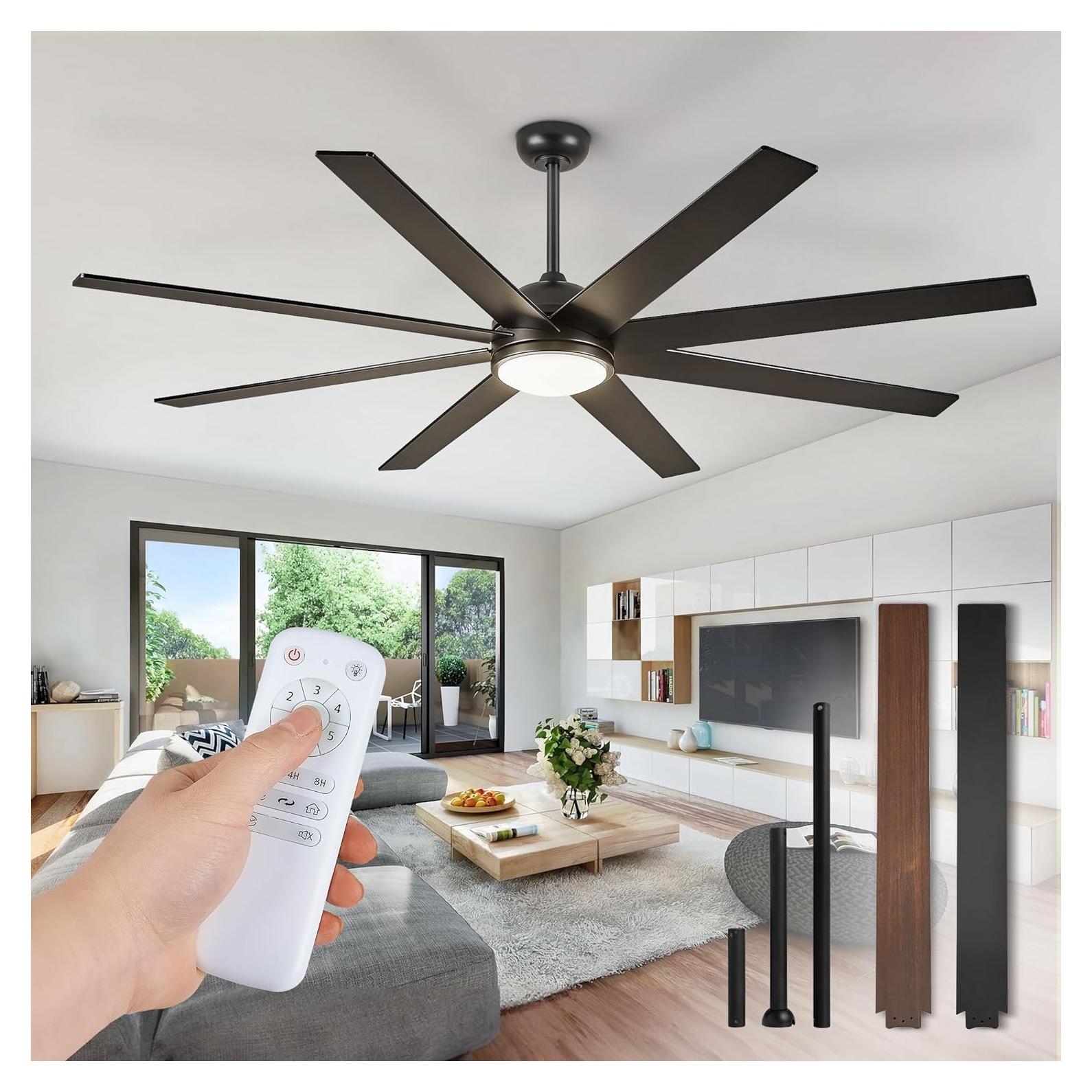 Ventilador de Techo Fanbulous 165 cm con Control Remoto y Luz LED