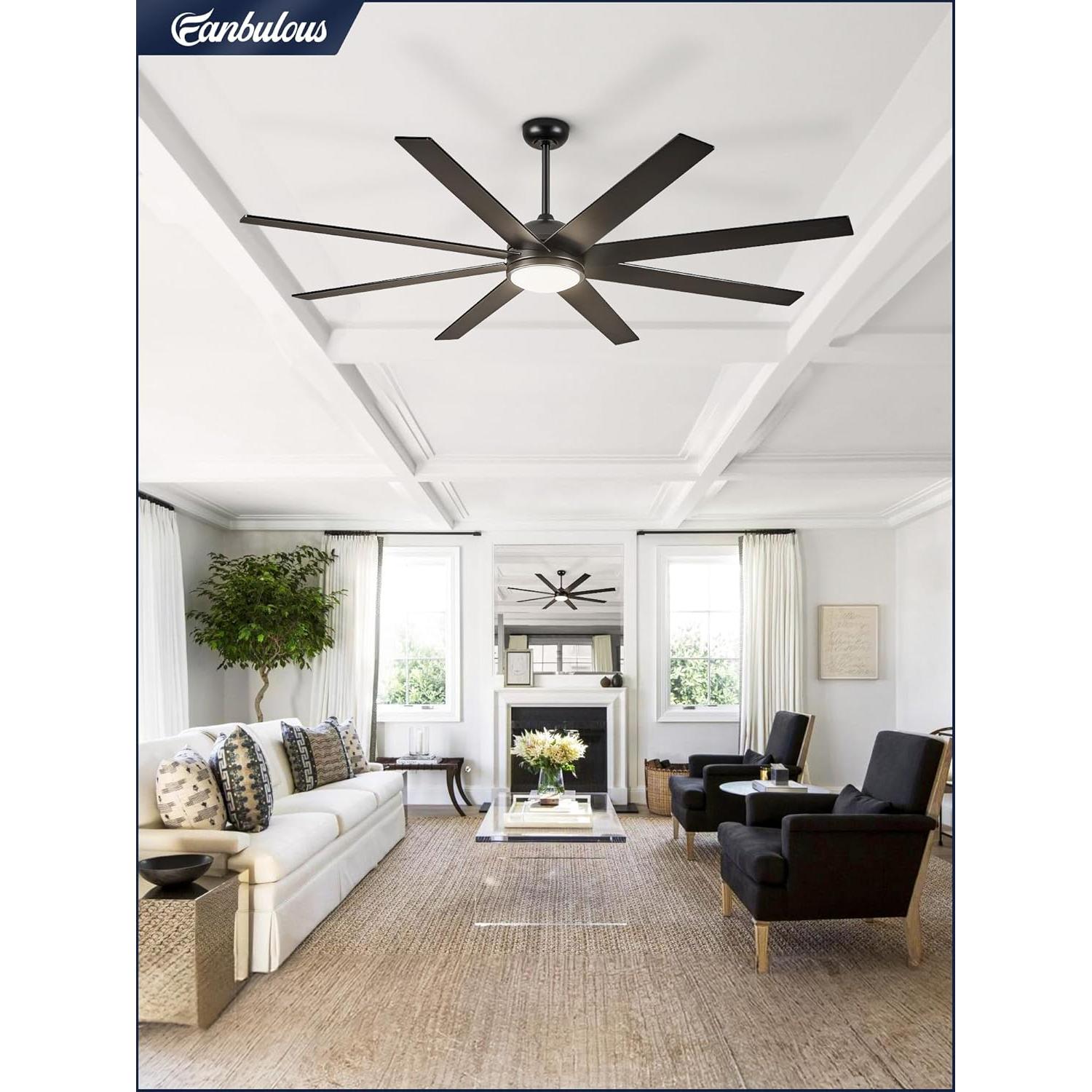 Ventilador de Techo Fanbulous 165 cm con Control Remoto y Luz LED