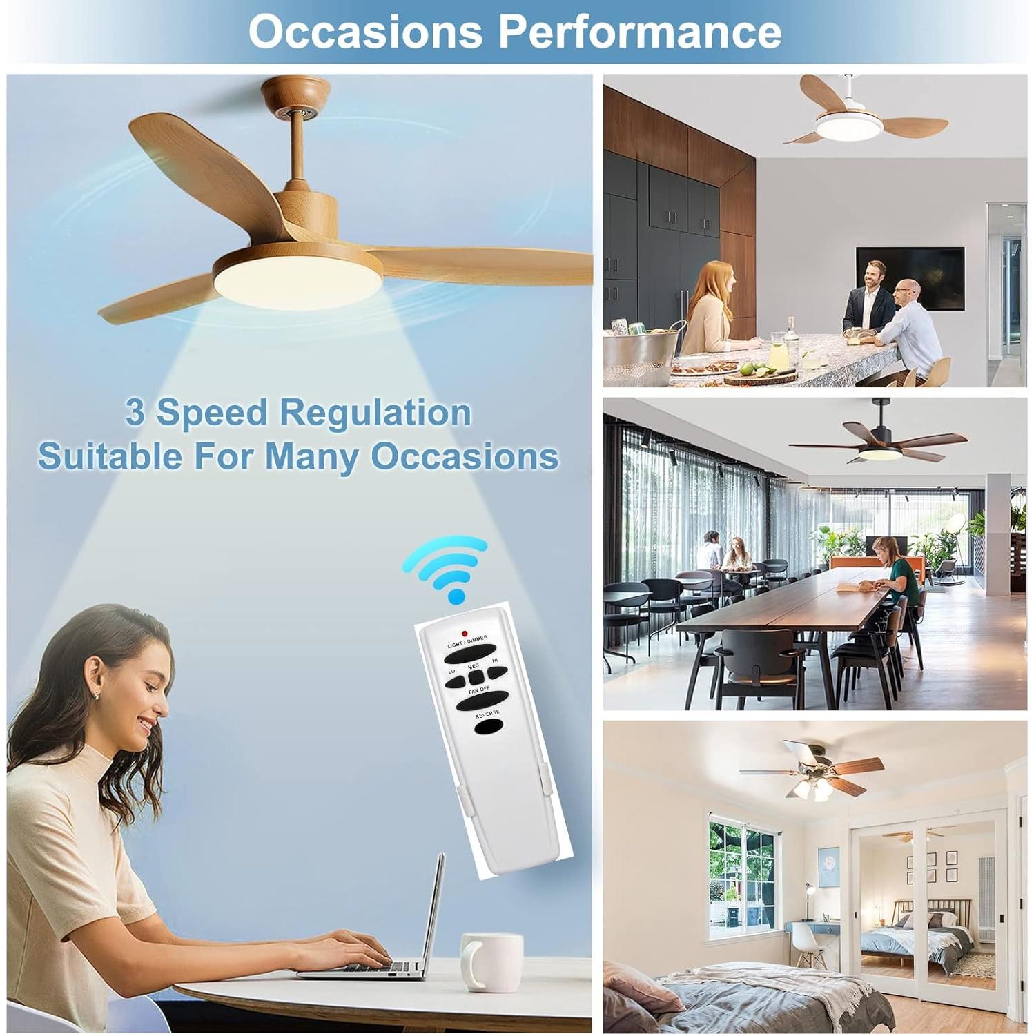 Control Remoto Ventilador de Techo Hampton Bay FAN-HD6 - 3 Velocidades, Luz