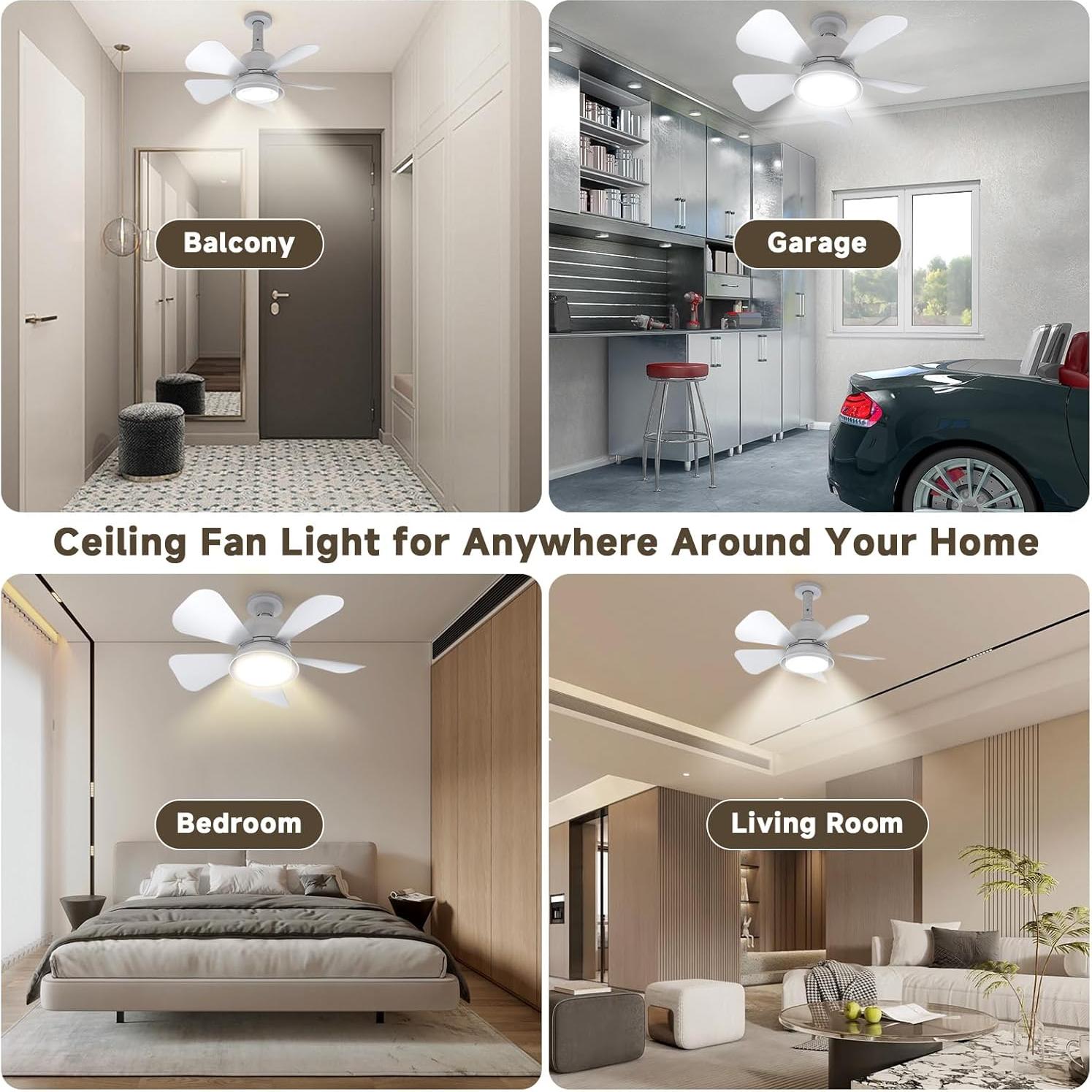 Ventilador de Techo MOTCTQVD con Luz LED y Control Remoto