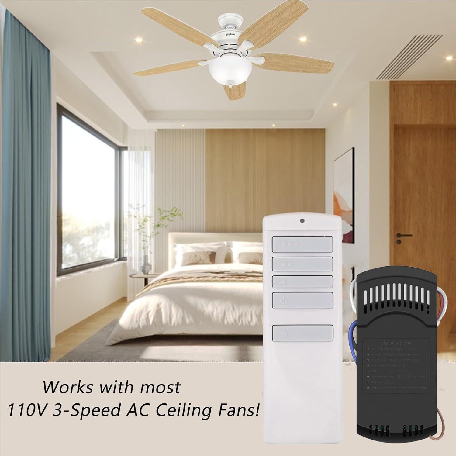 Control Remoto Universal para Ventilador de Techo UBORSY 3 Velocidades