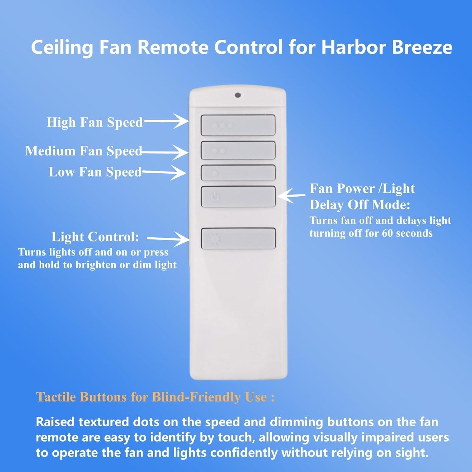 Control Remoto Universal para Ventilador de Techo UBORSY 3 Velocidades