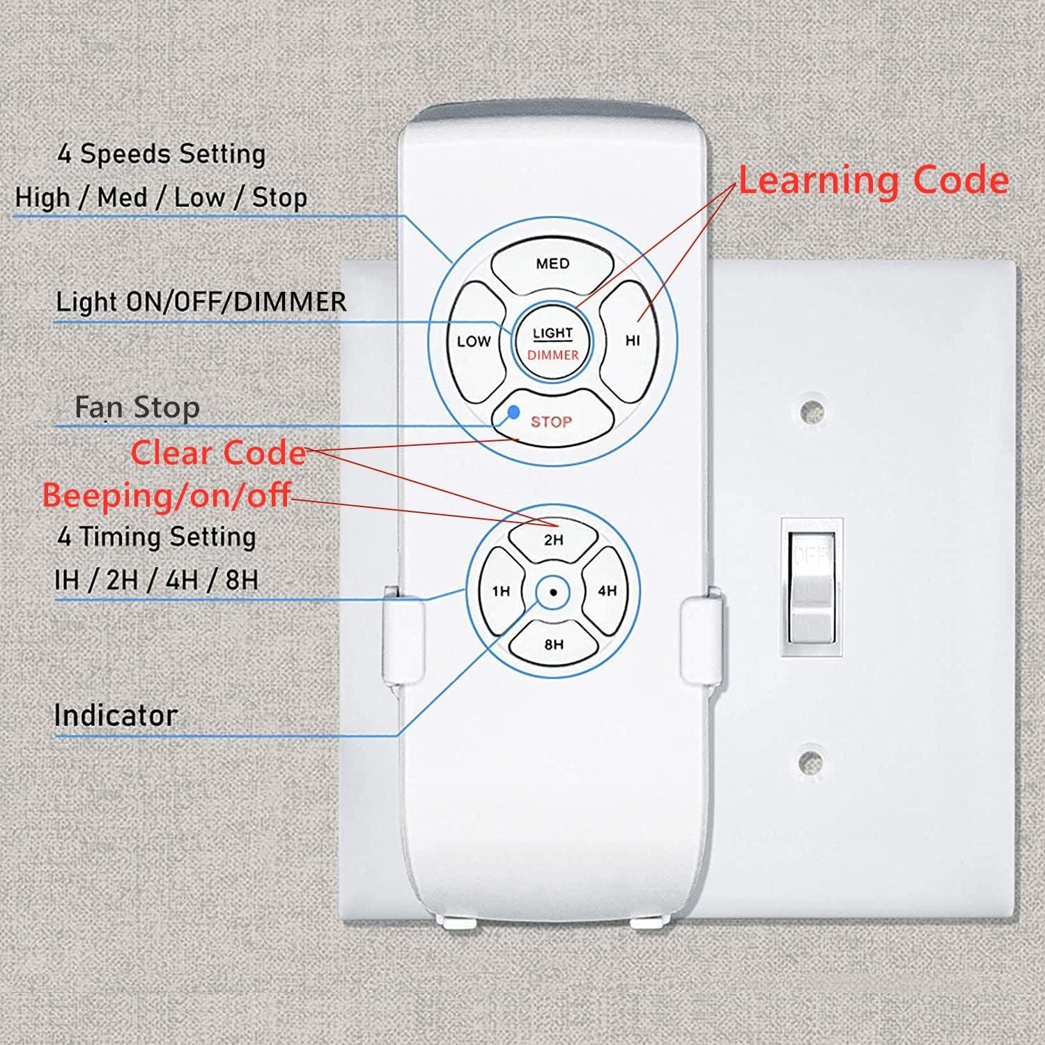 Control Remoto Universal Nexete para Ventilador de Techo con Regulador de Luz