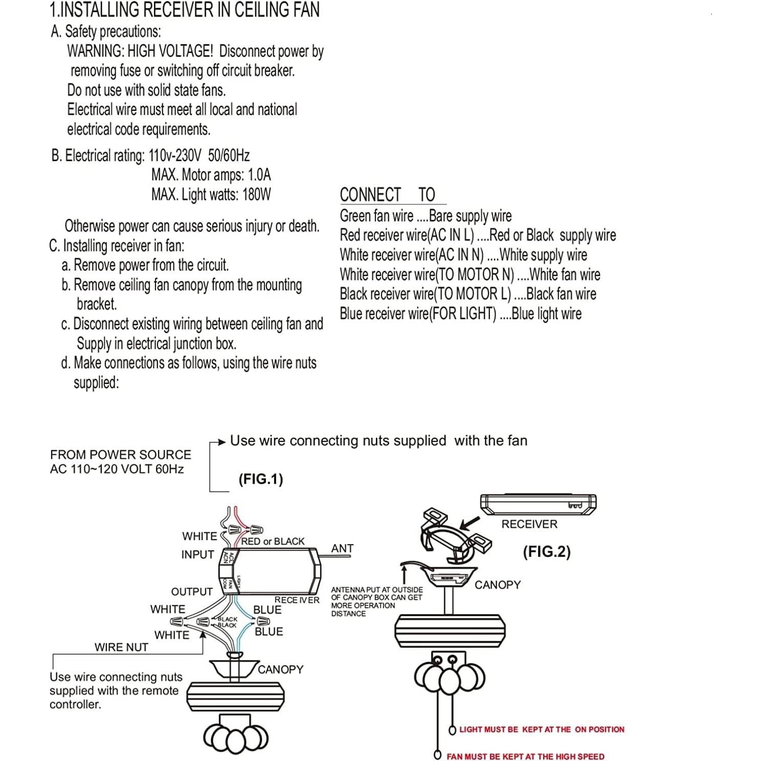 Control Remoto Universal Nexete para Ventilador de Techo con Regulador de Luz