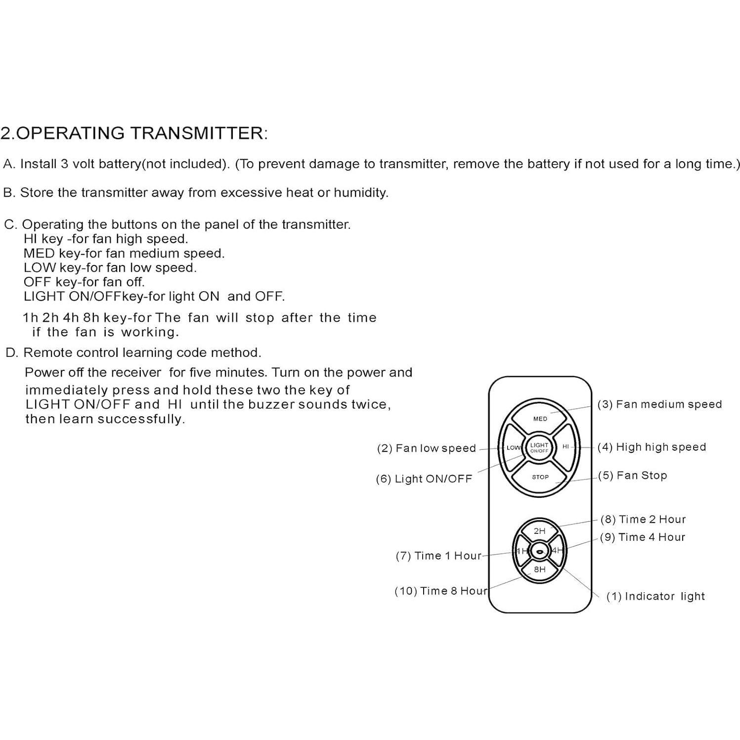 Control Remoto Universal Nexete para Ventilador de Techo con Regulador de Luz