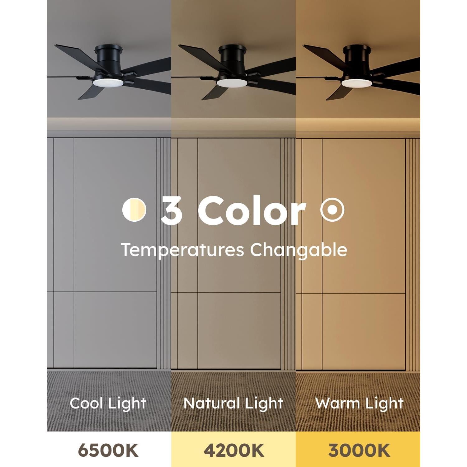 Ventilador de Techo 132 cm Realmate con Luz y Control Remoto