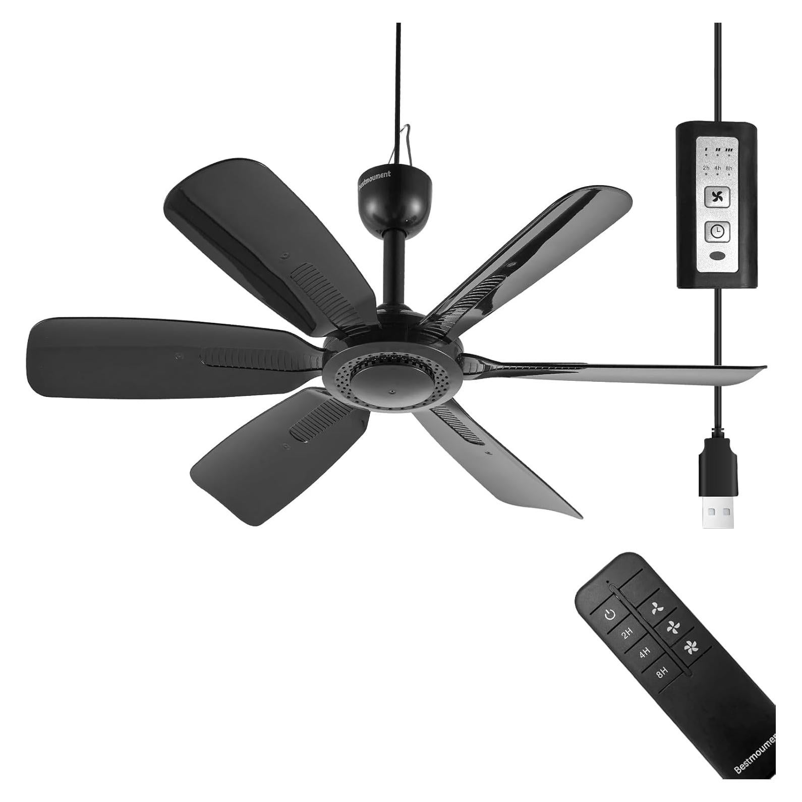 Ventilador de Techo Portátil Bestmoument 44.96 cm Control Remoto