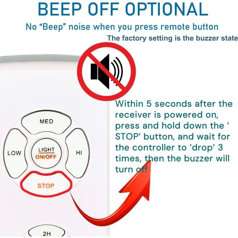 Control Remoto Universal QIACHIP para Ventilador de Techo 300W