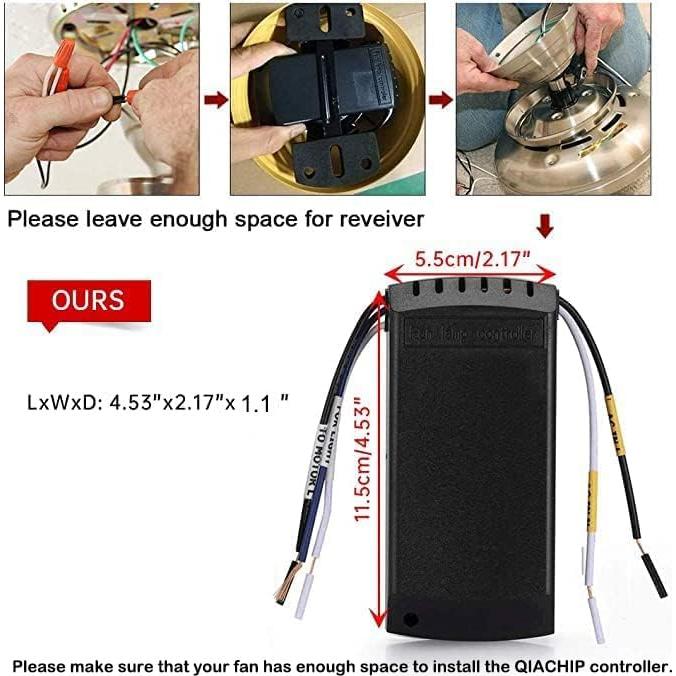 Control Remoto Universal QIACHIP para Ventilador de Techo 300W