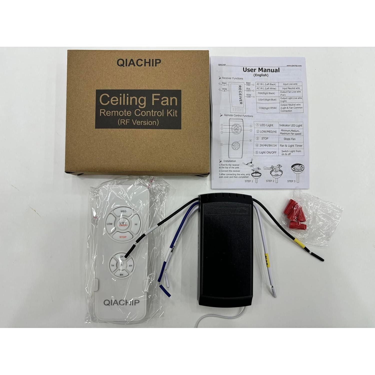 Control Remoto Universal QIACHIP para Ventilador de Techo 300W