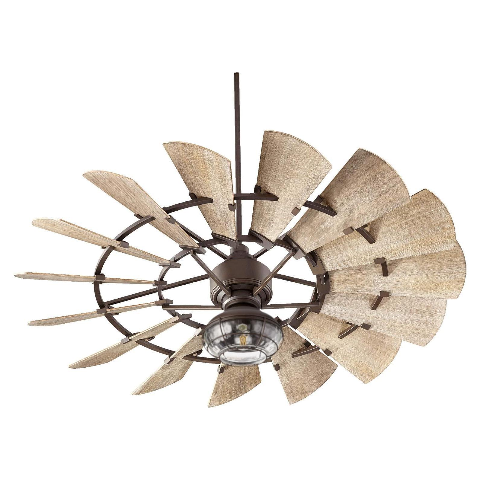Ventilador de Techo Quorum Molino de Viento 152 cm LED Bronce
