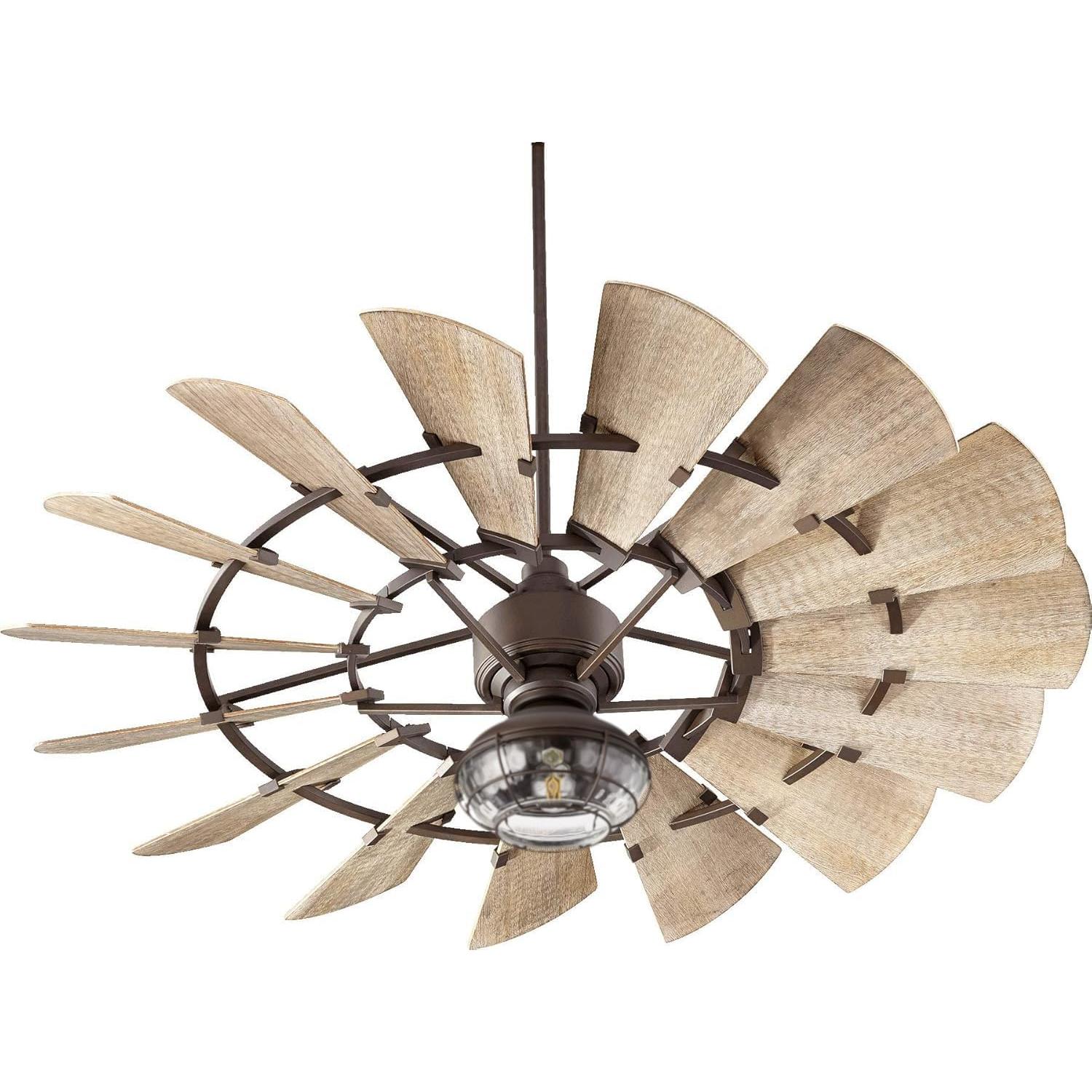 Ventilador de Techo Quorum Molino de Viento 152 cm LED Bronce