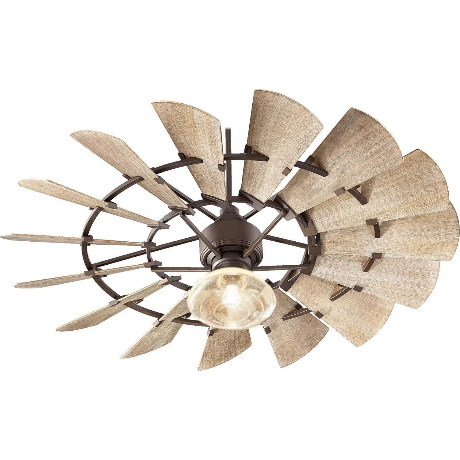 Ventilador de Techo Quorum 96015-86 Molino de Viento 60" LED Bronce