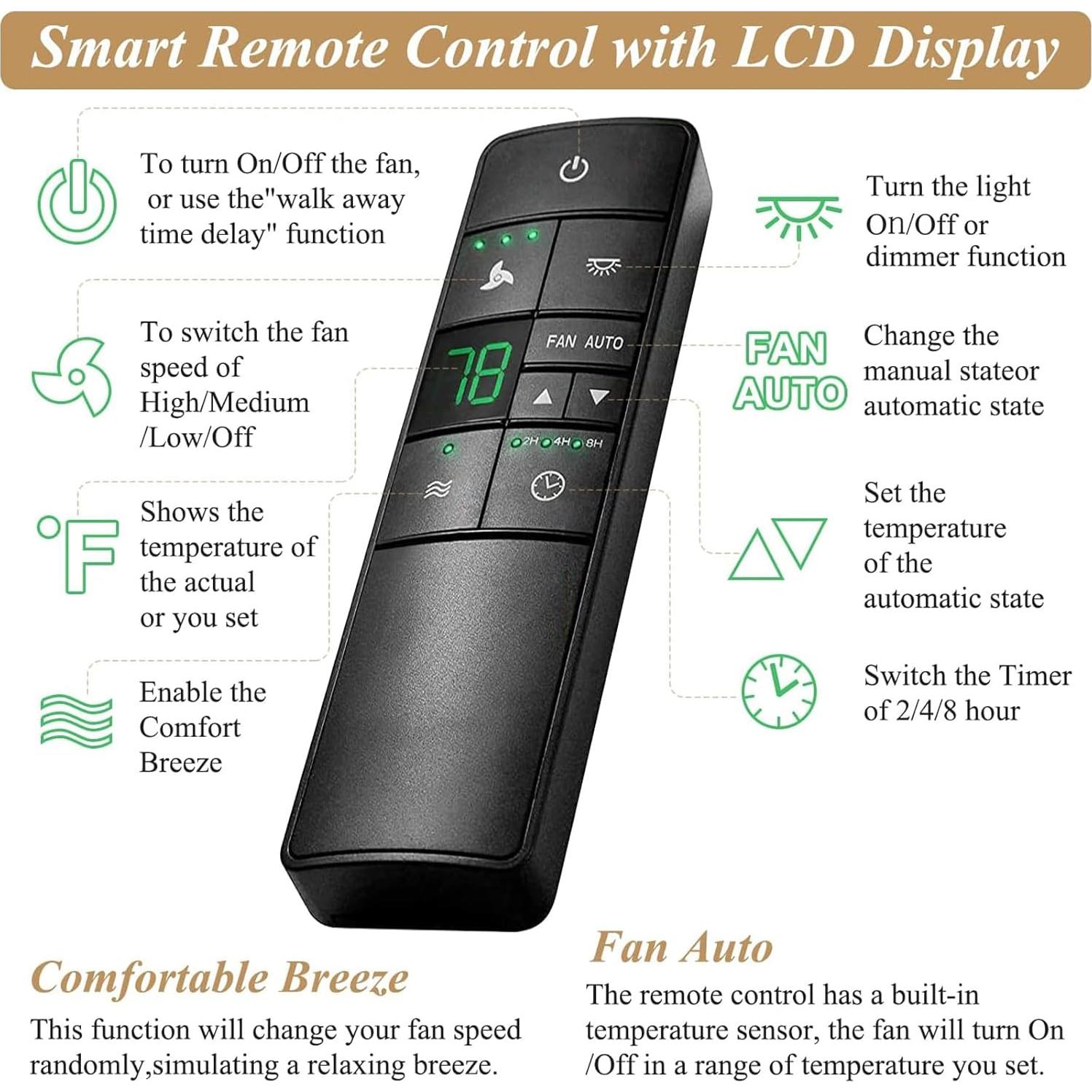 Control Remoto para Ventilador de Techo HD3 Hampton Bay 3 Velocidades