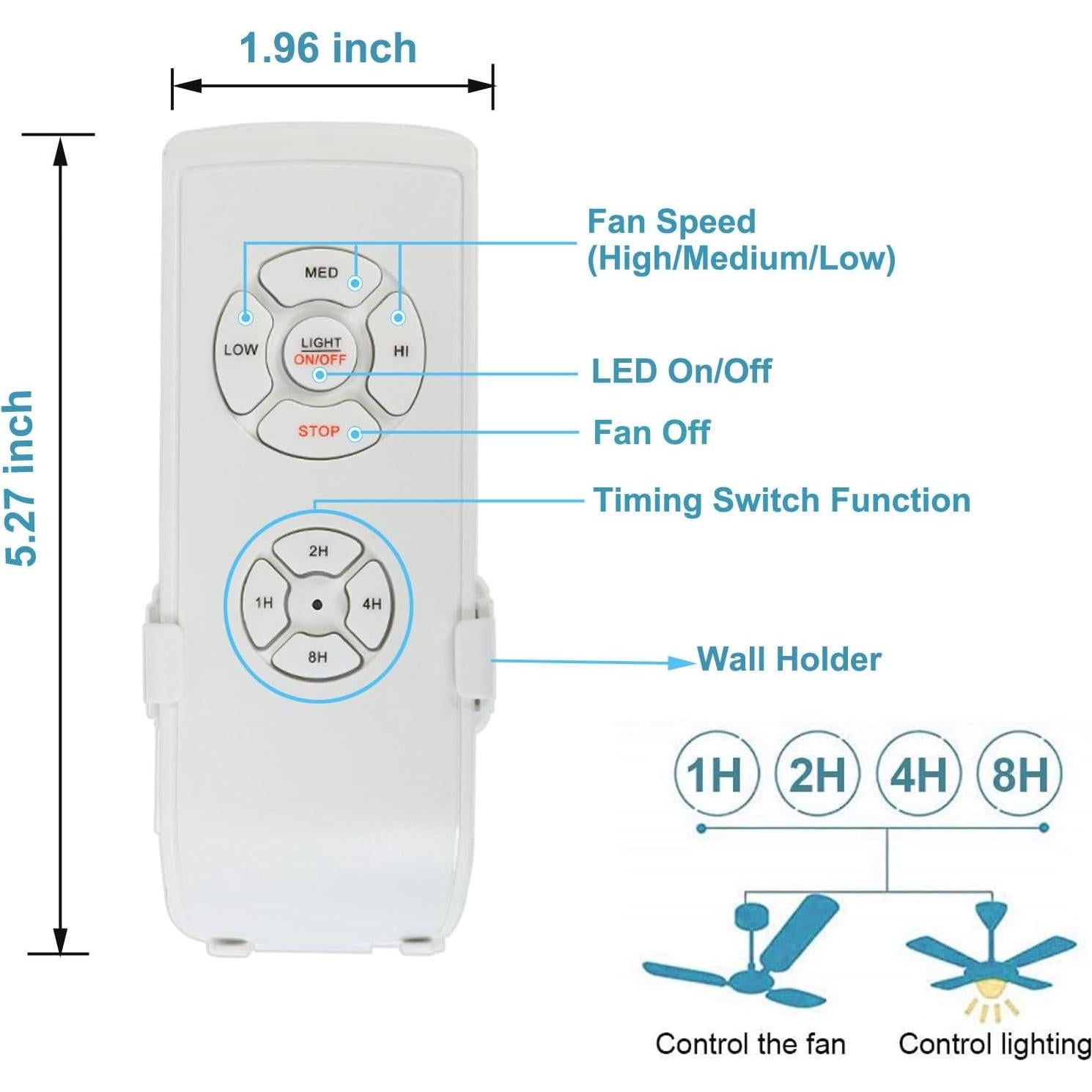 Control Remoto Universal para Ventilador de Techo Taigeguang