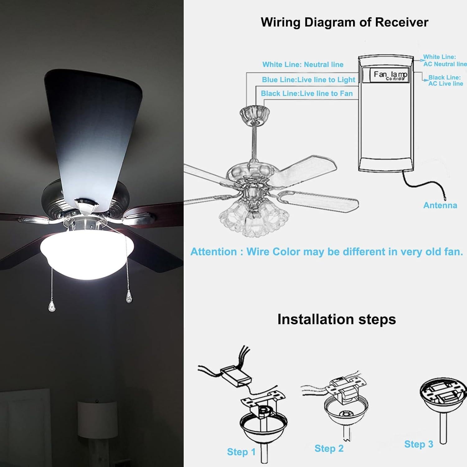 Control Remoto Universal para Ventilador de Techo Taigeguang