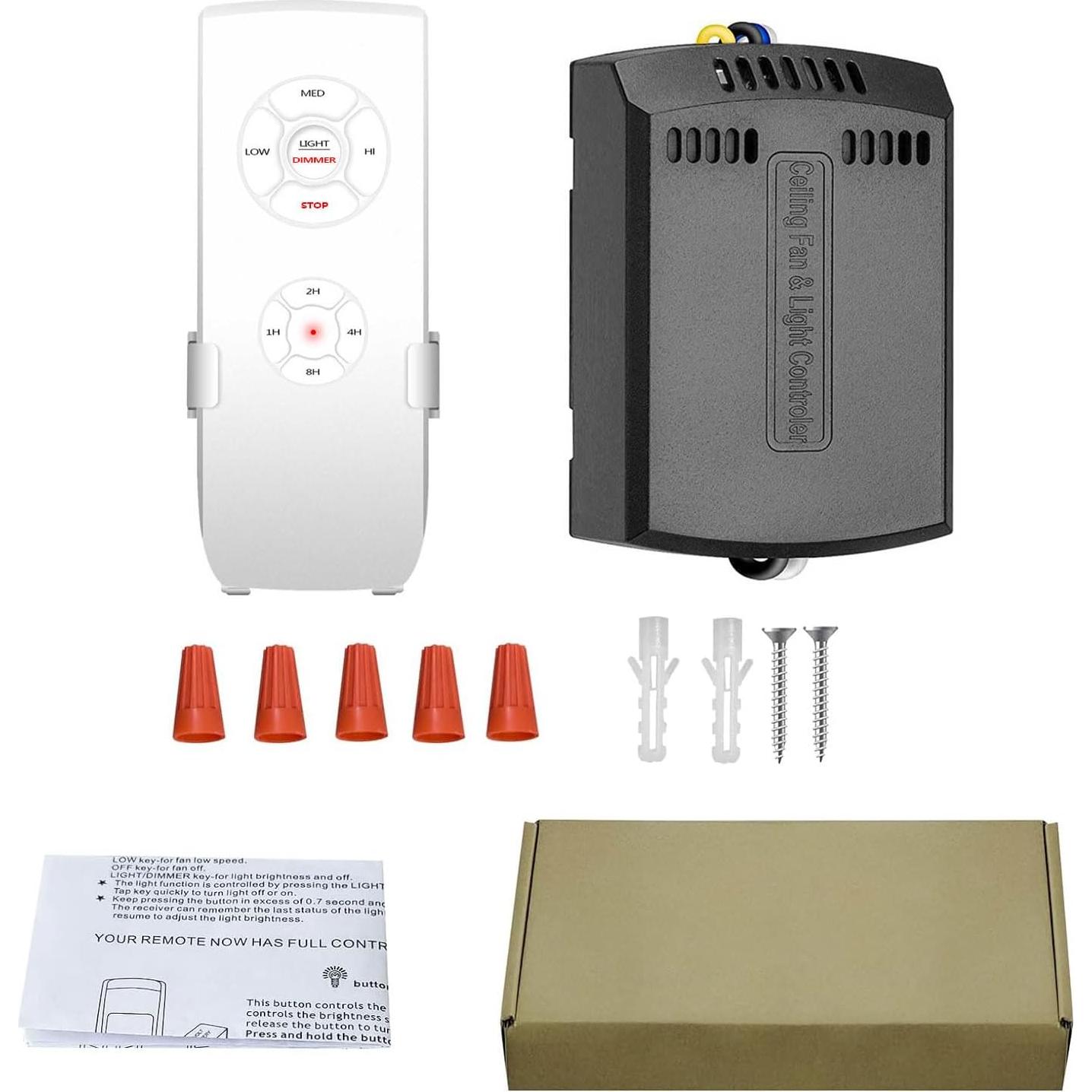 Control Remoto WiFi para Ventilador de Techo Aubric JF028, 3 Velocidades