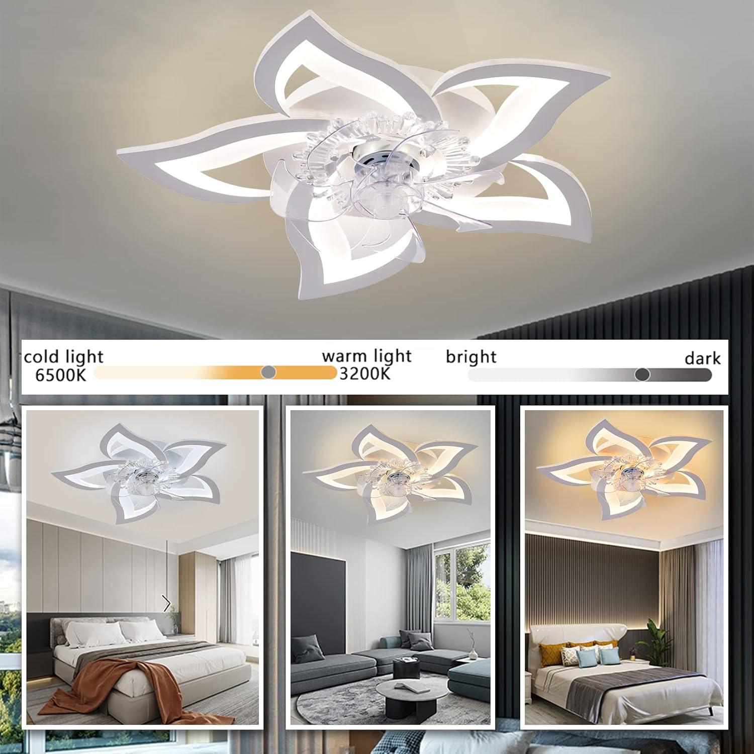 Ventilador de Techo Bevenus SLF-5H Dimmable 69cm Blanco