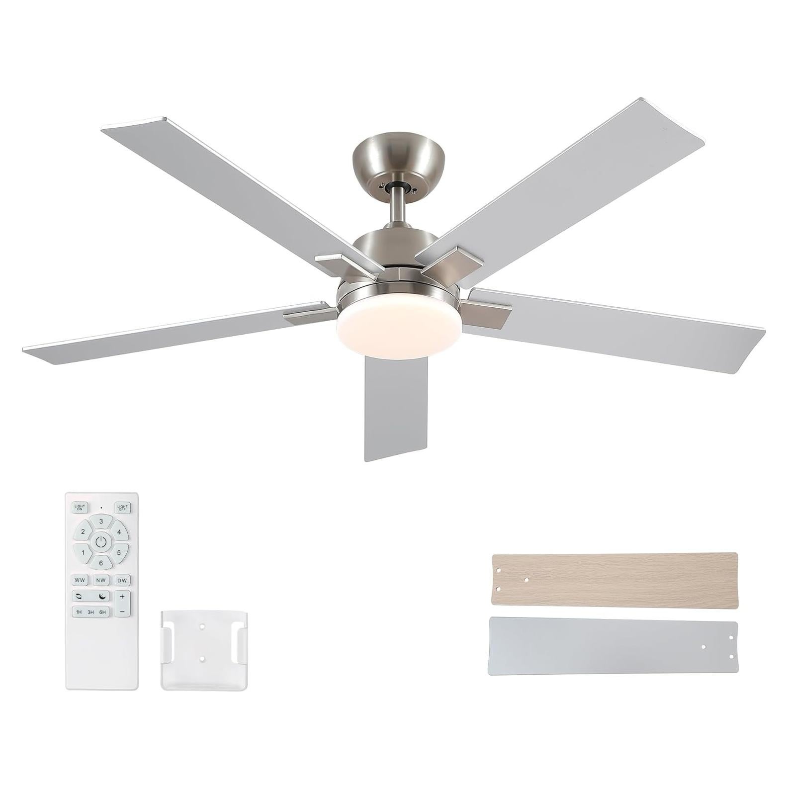 Ventilador de Techo Rayqueen 52" con Luz y Control Remoto