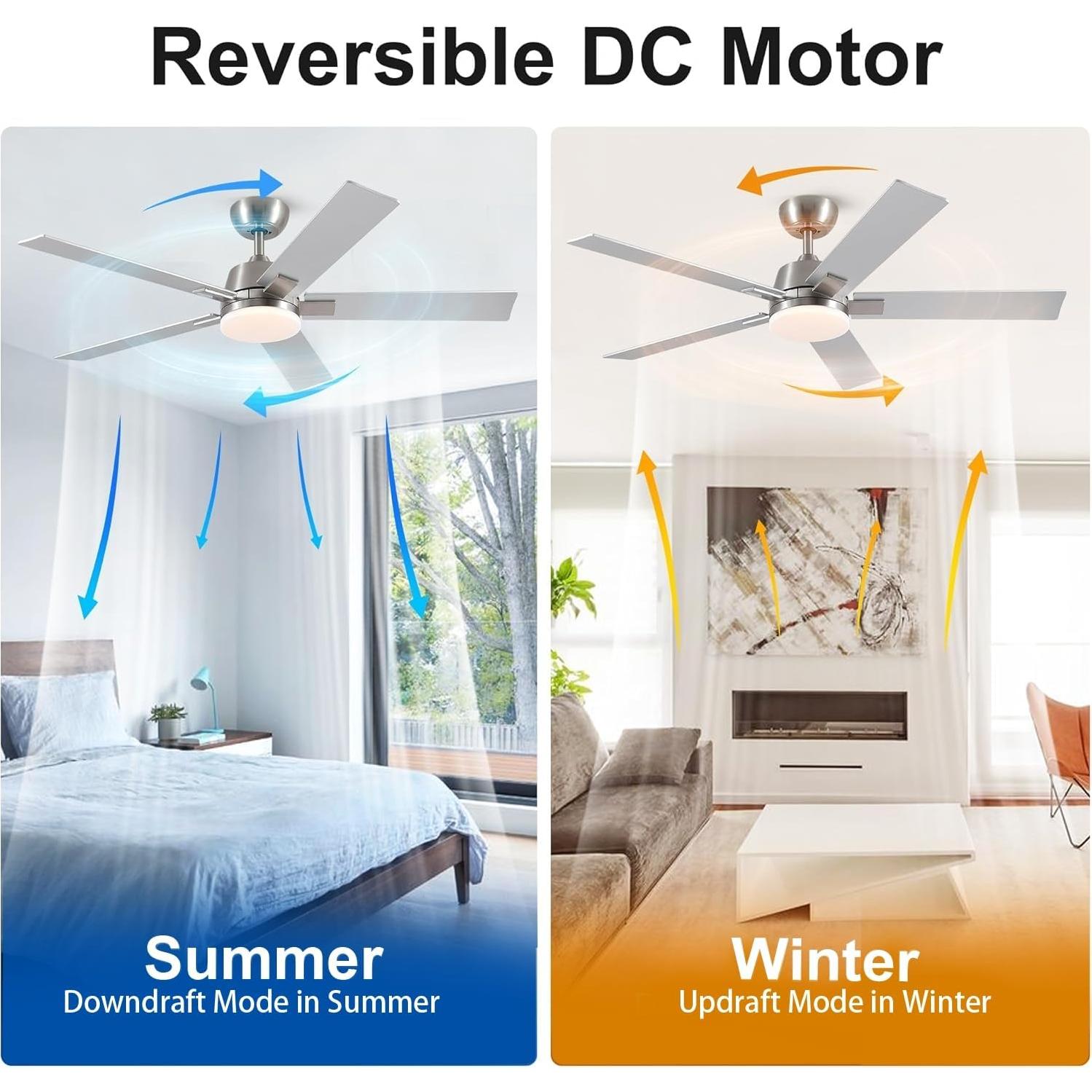 Ventilador de Techo Rayqueen 52" con Luz y Control Remoto