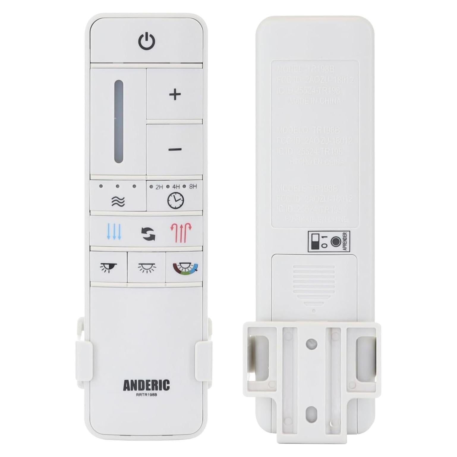 Control Remoto Anderic RRTR198B para Ventilador de Techo
