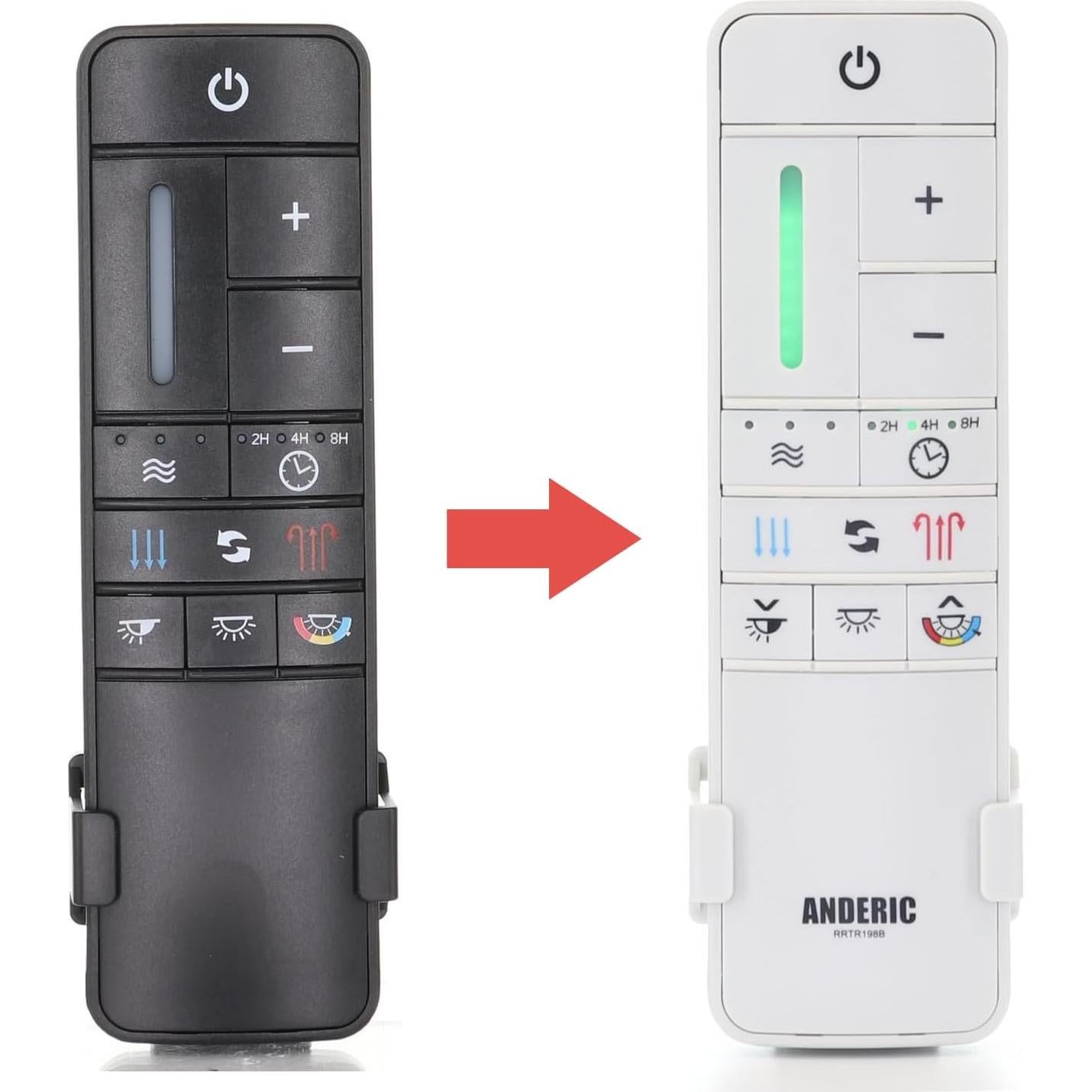 Control Remoto Anderic RRTR198B para Ventilador de Techo