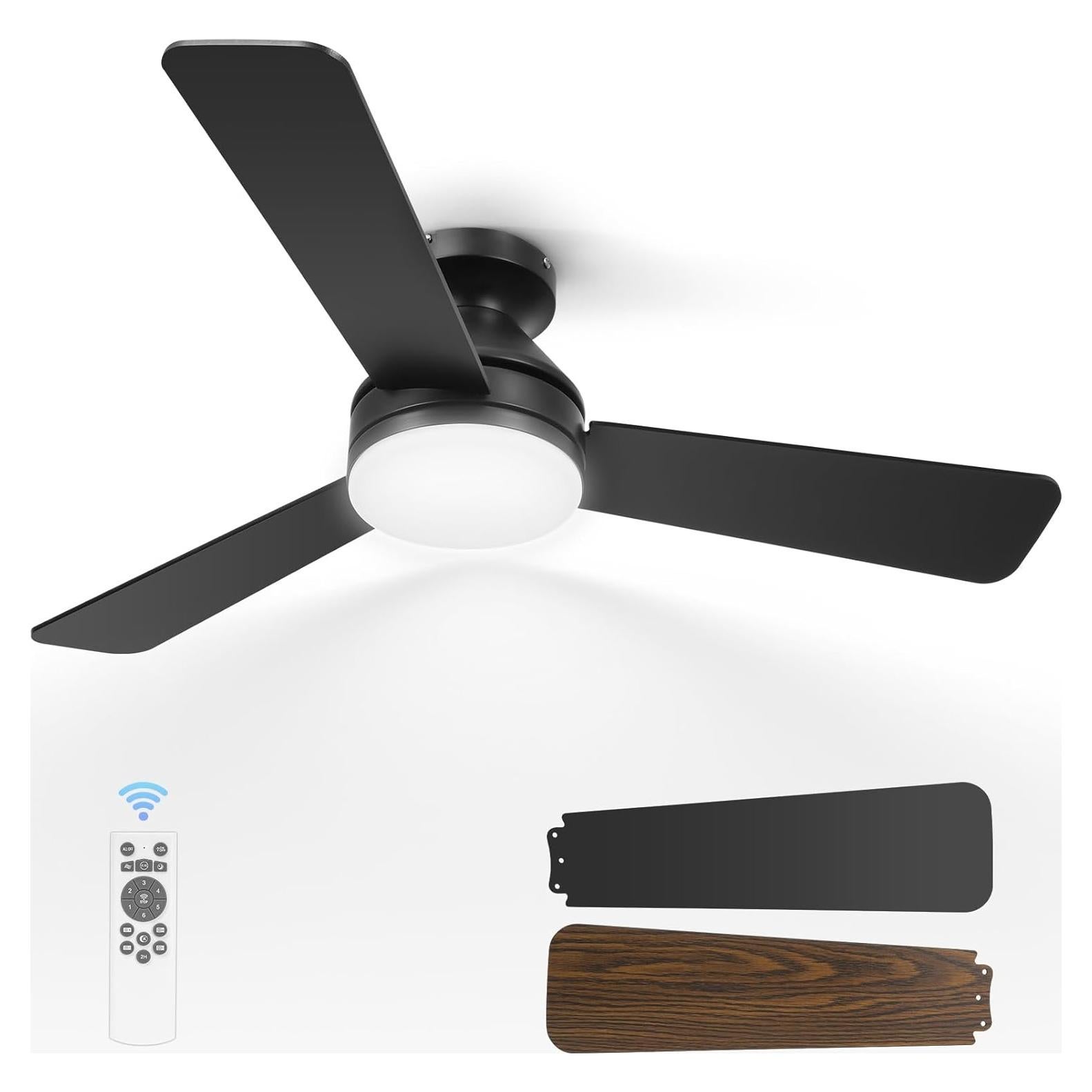 Ventilador de Techo Dgguo 42" con Luz LED y Control Remoto