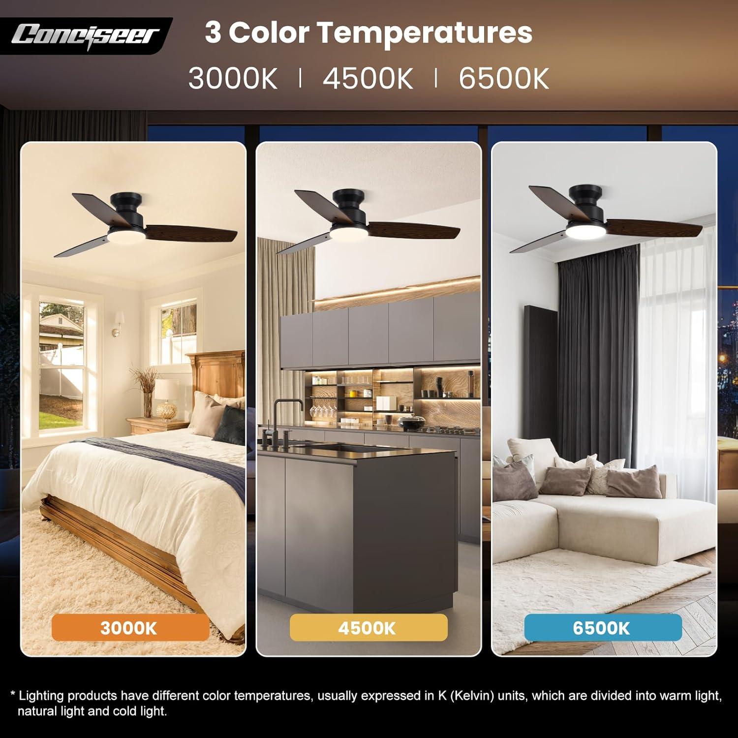 Ventilador de Techo Conciseer 106.68cm con Luz y Control Remoto