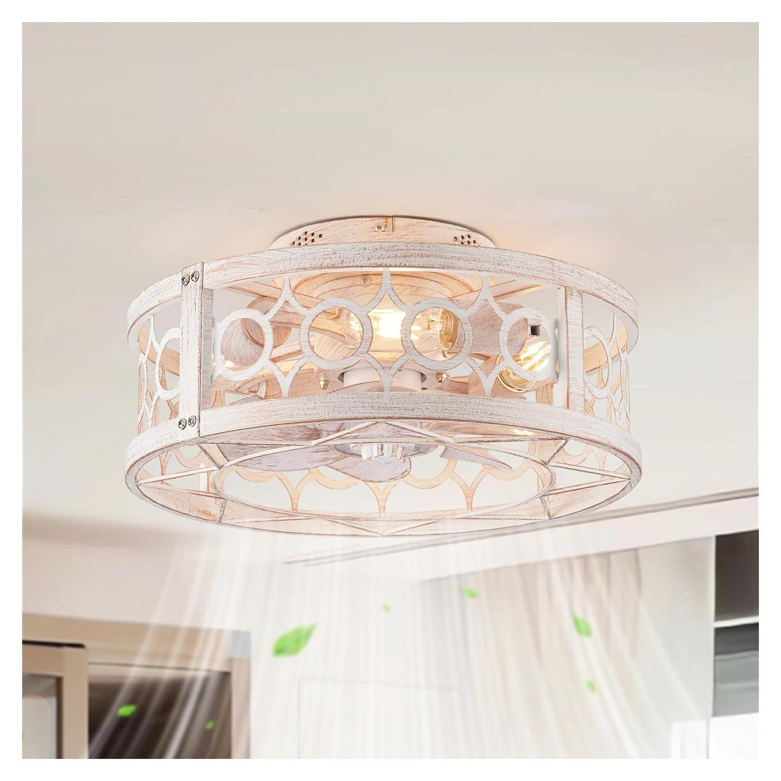 Ventilador de Techo LEDIARY con Luz y Control Remoto 40.64cm