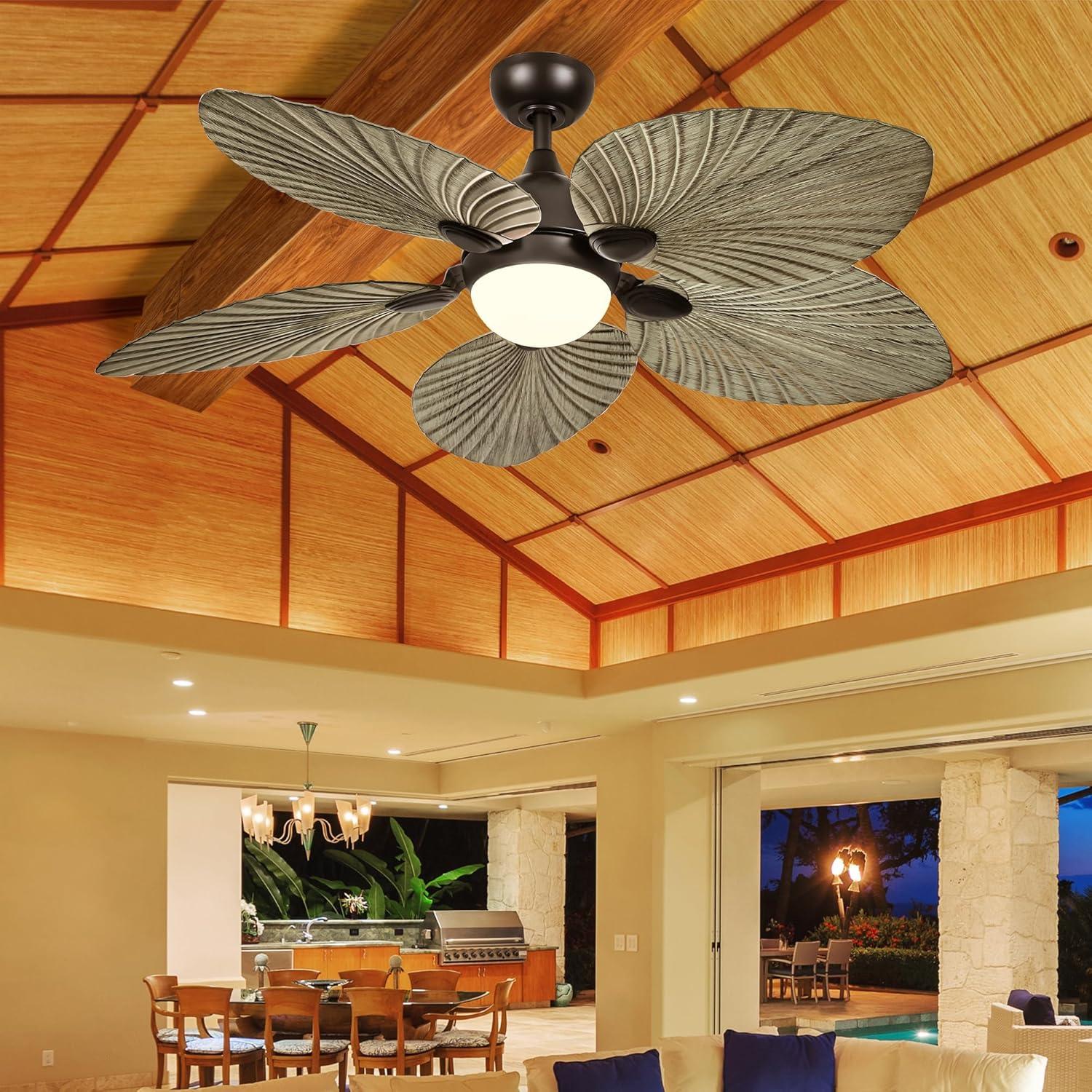 Ventilador de Techo YITAHOME 132 cm con Luz LED y Control Remoto