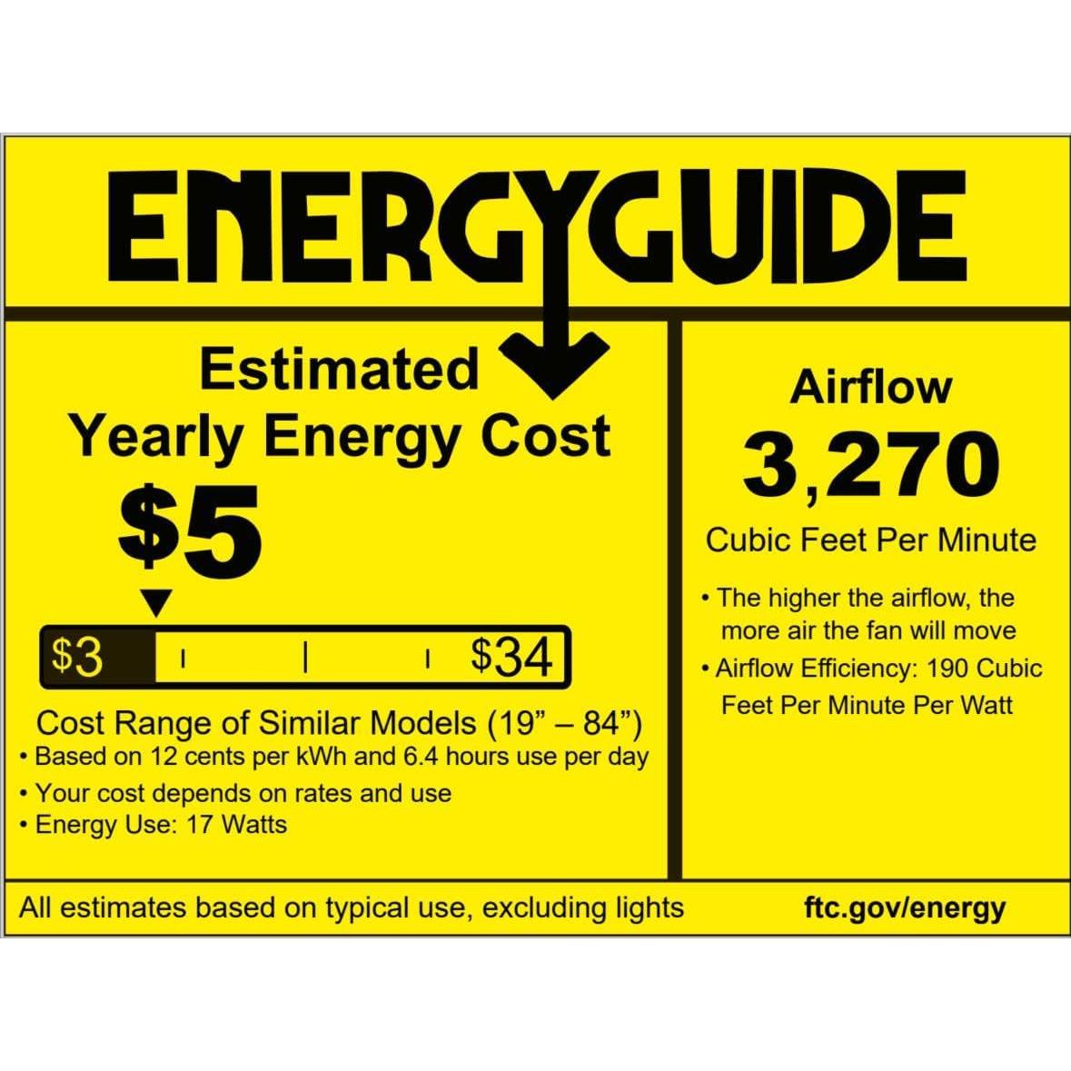 Ventilador de Techo YITAHOME 132 cm con Luz LED y Control Remoto