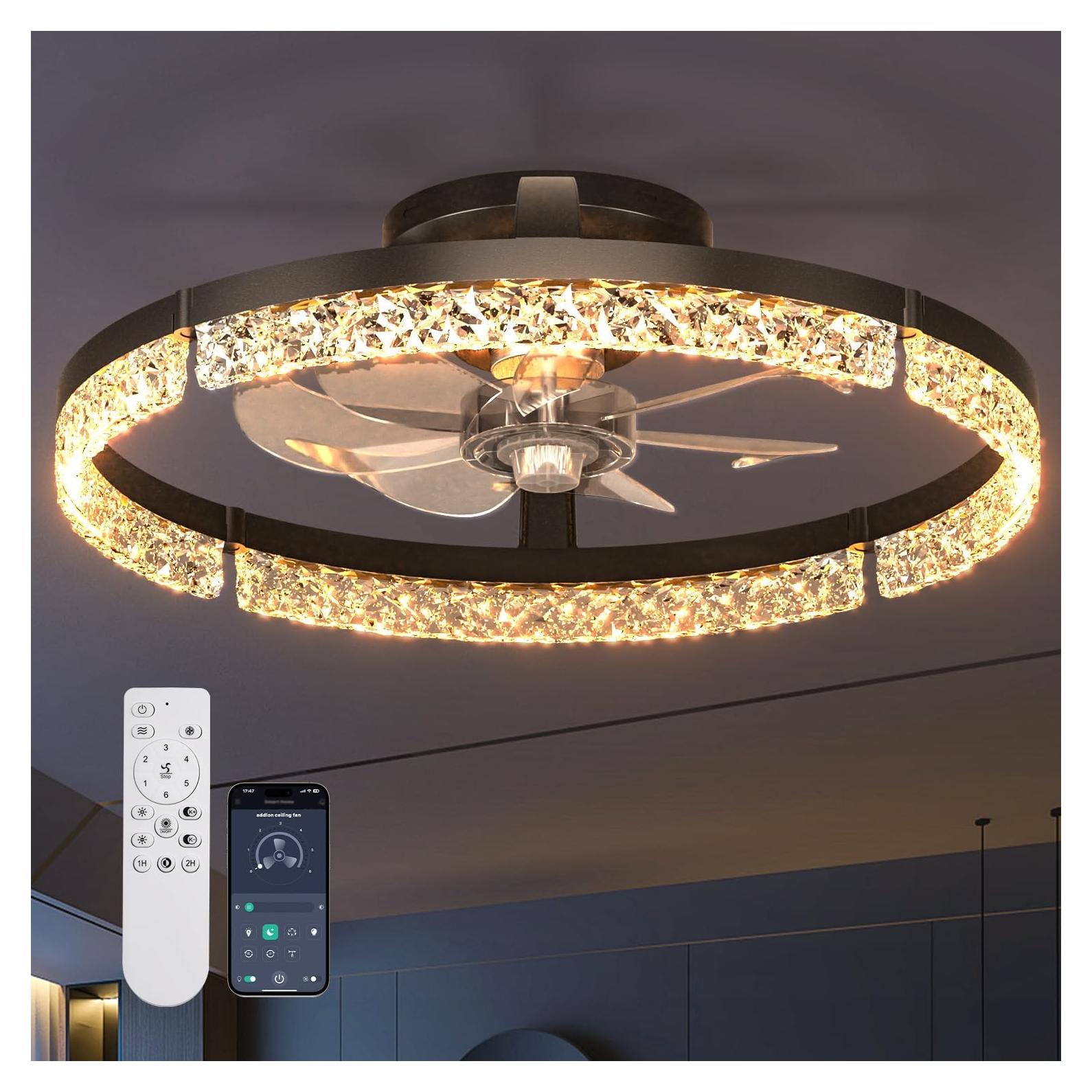 Ventilador de Techo addlon 20" con Luz LED y Control Remoto