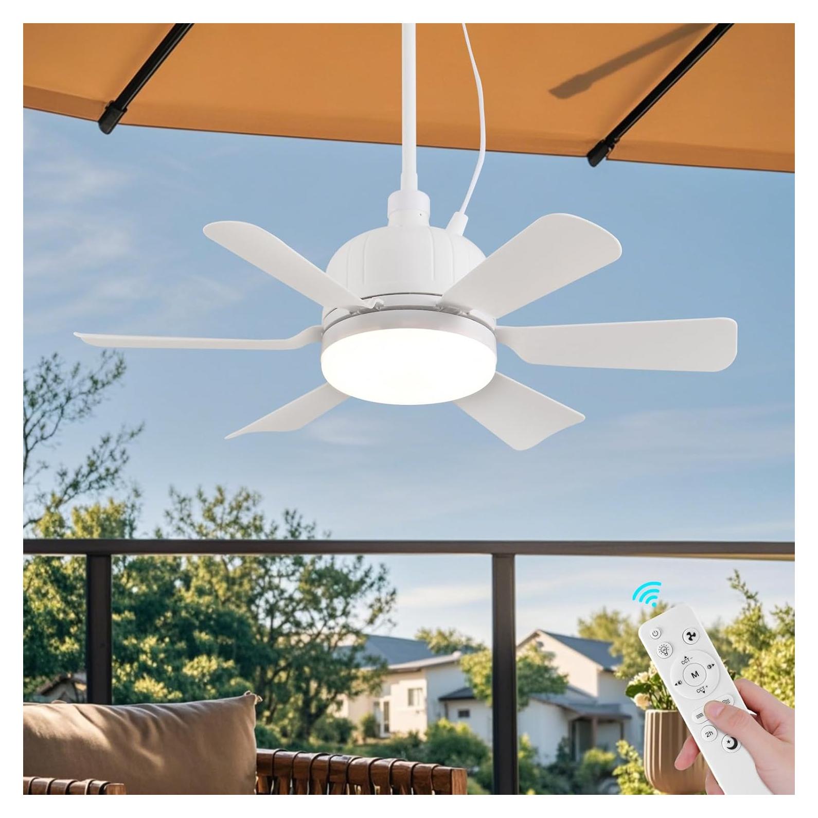 Ventilador de Techo AHAWILL 45.72 cm con Luz Regulable 3 Velocidades