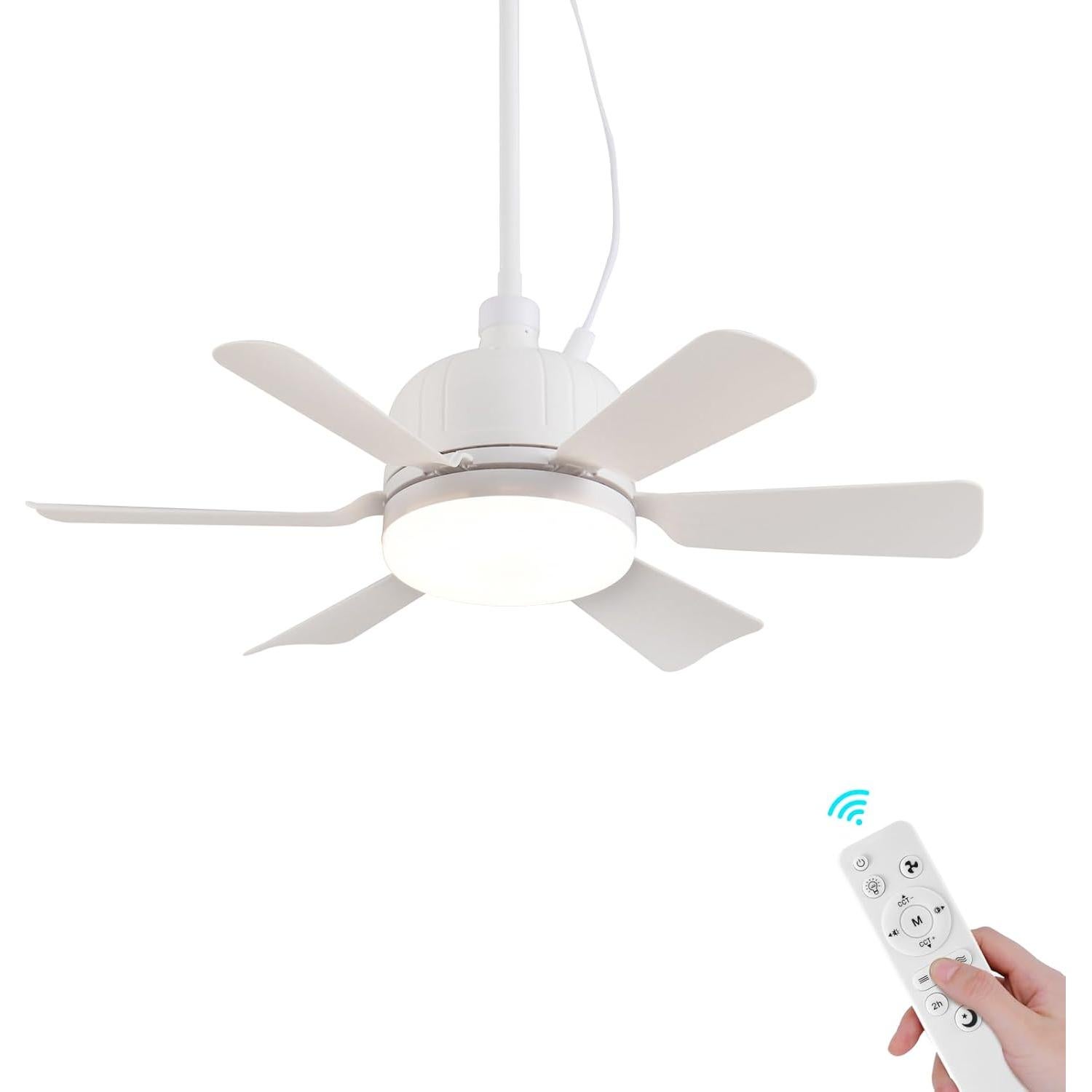Ventilador de Techo AHAWILL 45.72 cm con Luz Regulable 3 Velocidades