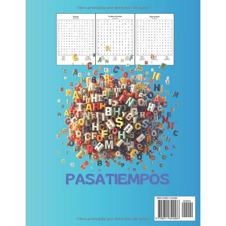 Libro de pasatiempos de Sopa de letras, en letra grande para adultos y adolescentes: Divertido libro de actividades, con 50 temas, en letras grandes para adultos y adolescentes (Spanish Edition)