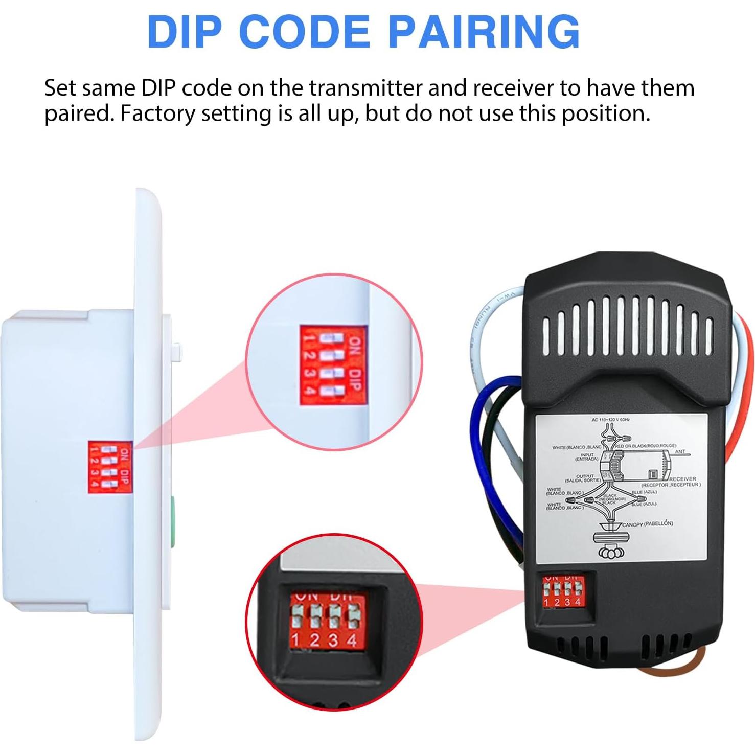 Kit Control Remoto Ventilador Techo Aubric UC9050T-R28 3 Velocidades