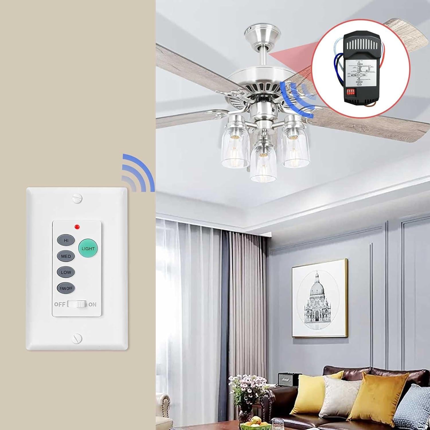 Kit Control Remoto Ventilador Techo Aubric UC9050T-R28 3 Velocidades